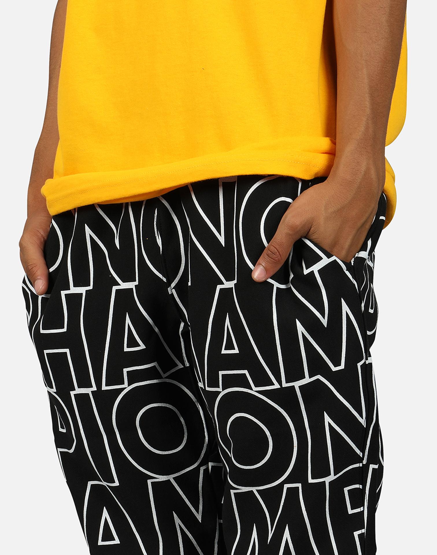 champion reverse weave black jogger sweatpants