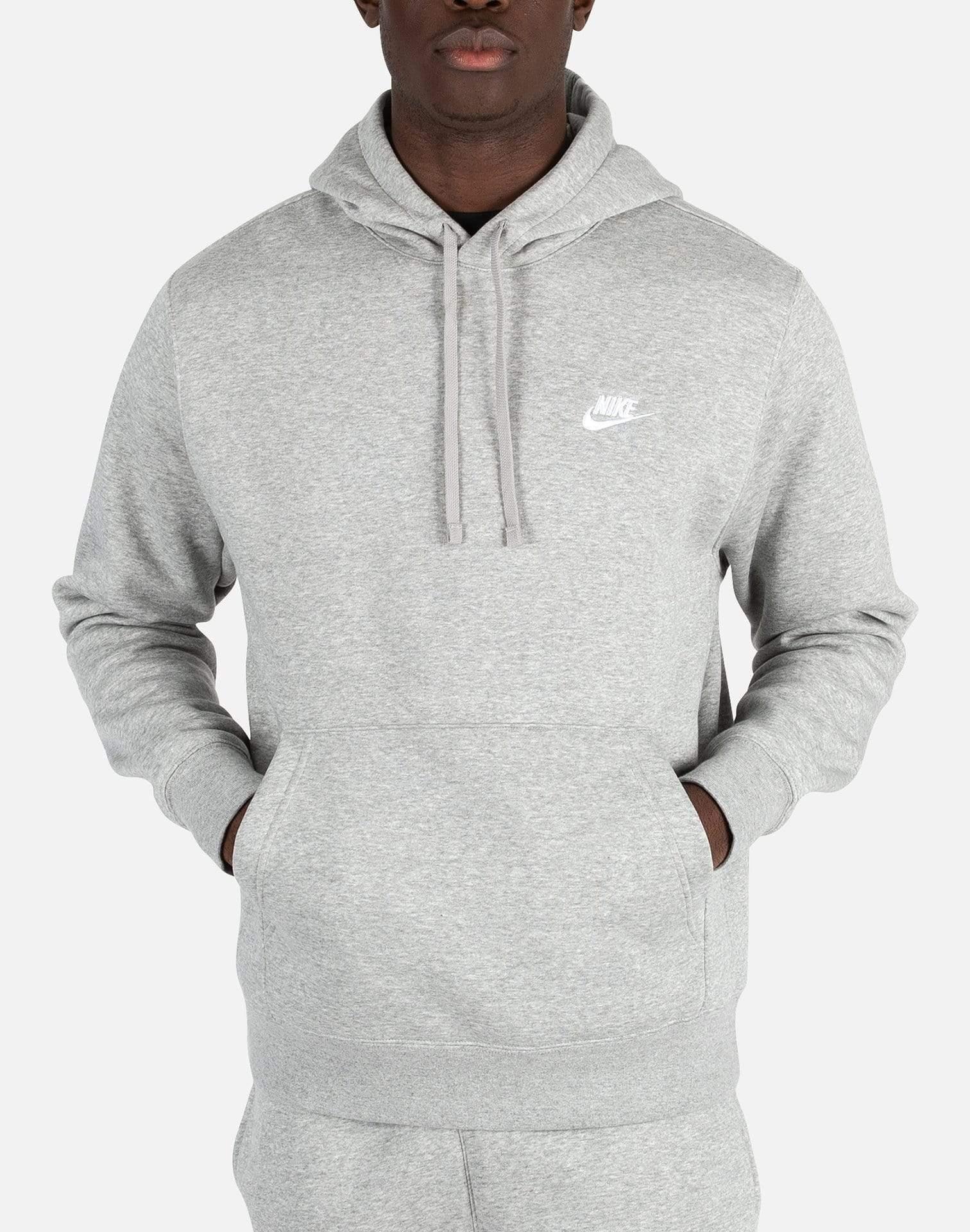 Nike Nsw Club Fleece Pullover Hoodie in Gray for Men - Lyst