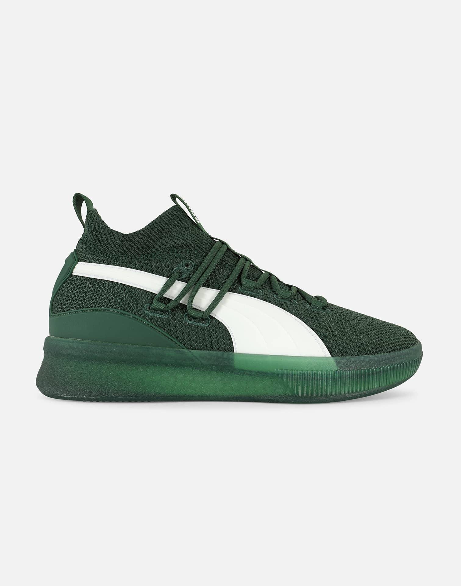 puma clyde green suede