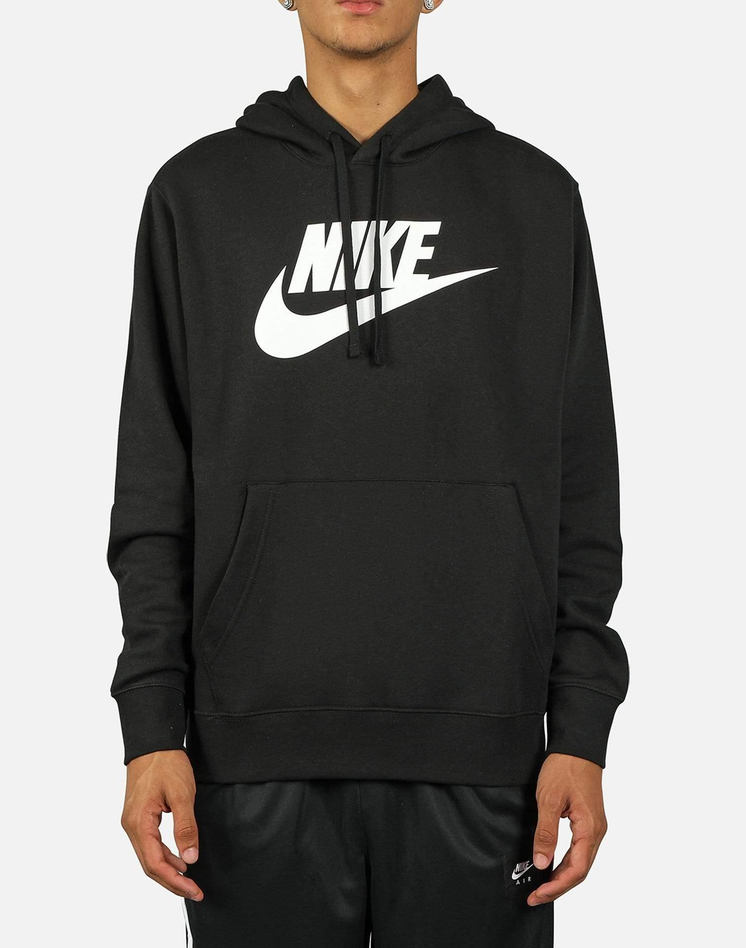 Nike Nsw Club Fleece Graphic Pullover Hoodie in Black for Men - Lyst