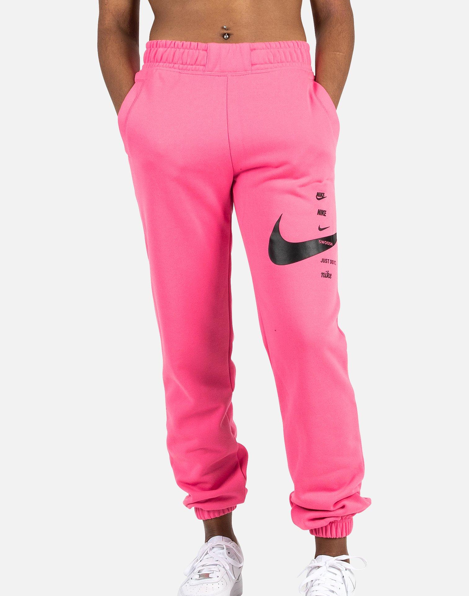 Nike Nsw Swoosh Fleece Pants in Pink - Lyst