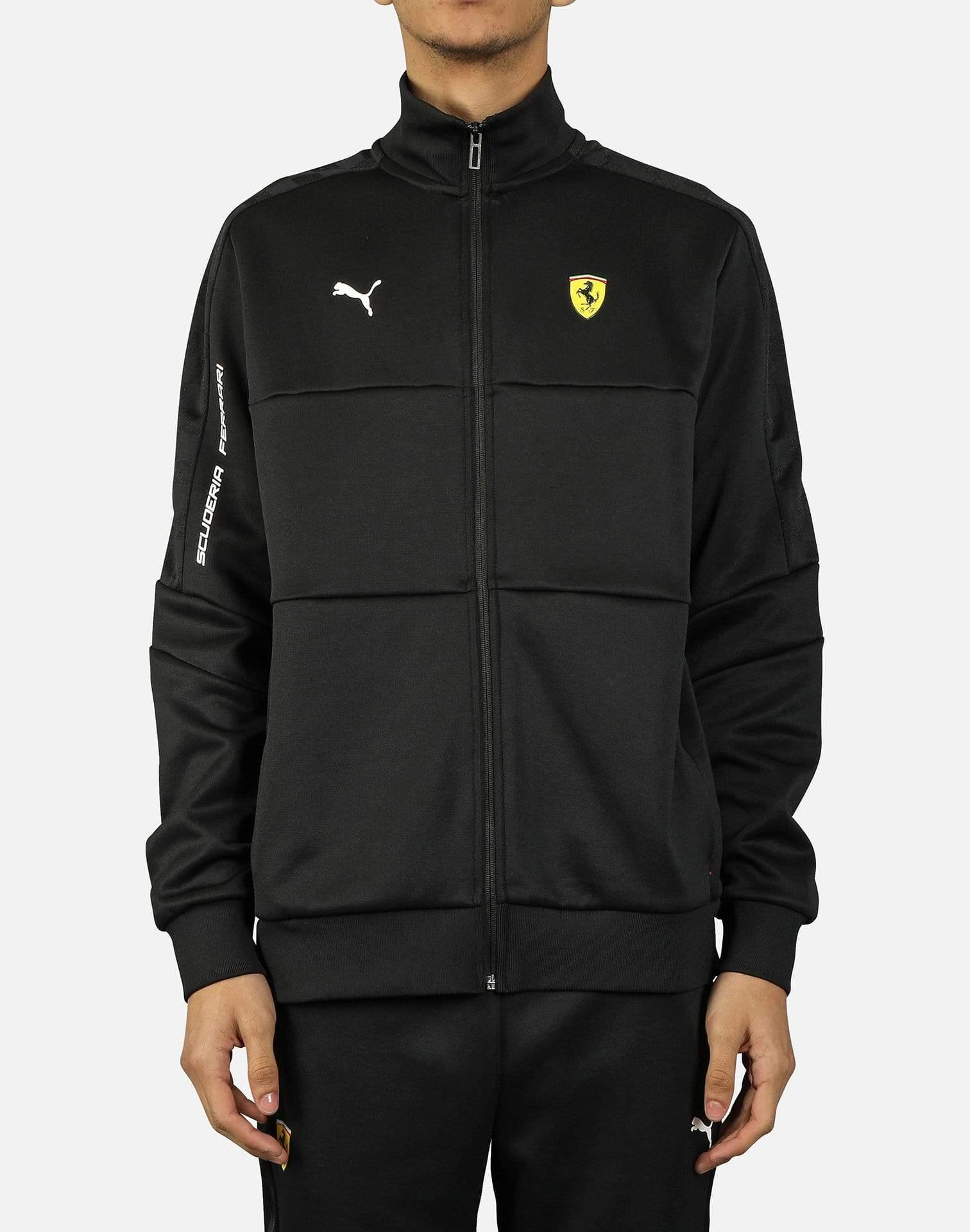 PUMA Synthetic Scuderia Ferrari T7 Track Jacket in Black for Men Lyst