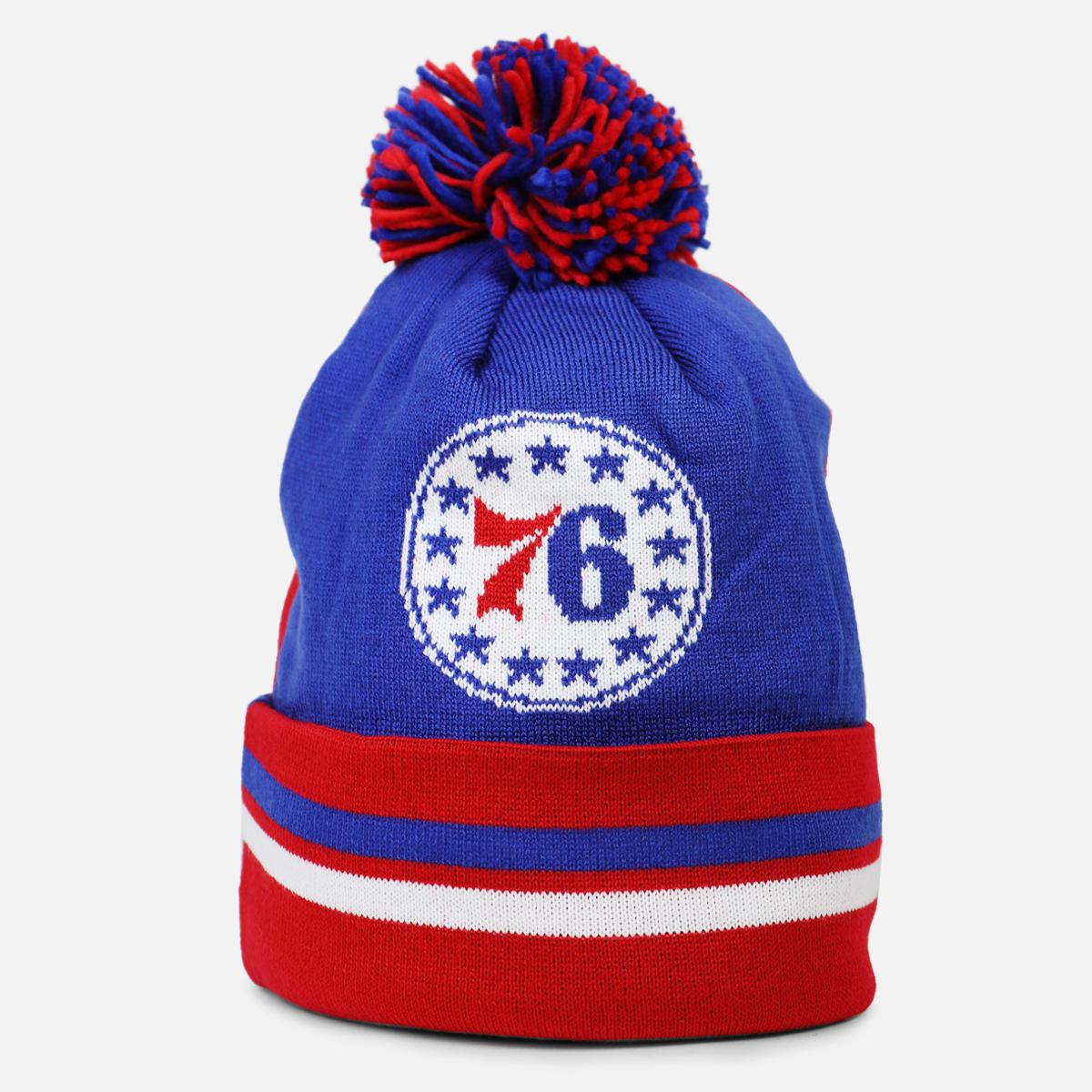 76ers pom beanie