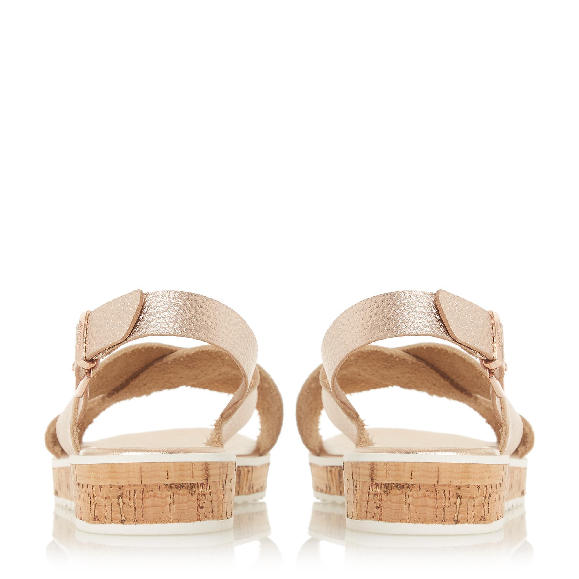 dune lorde sandals rose gold