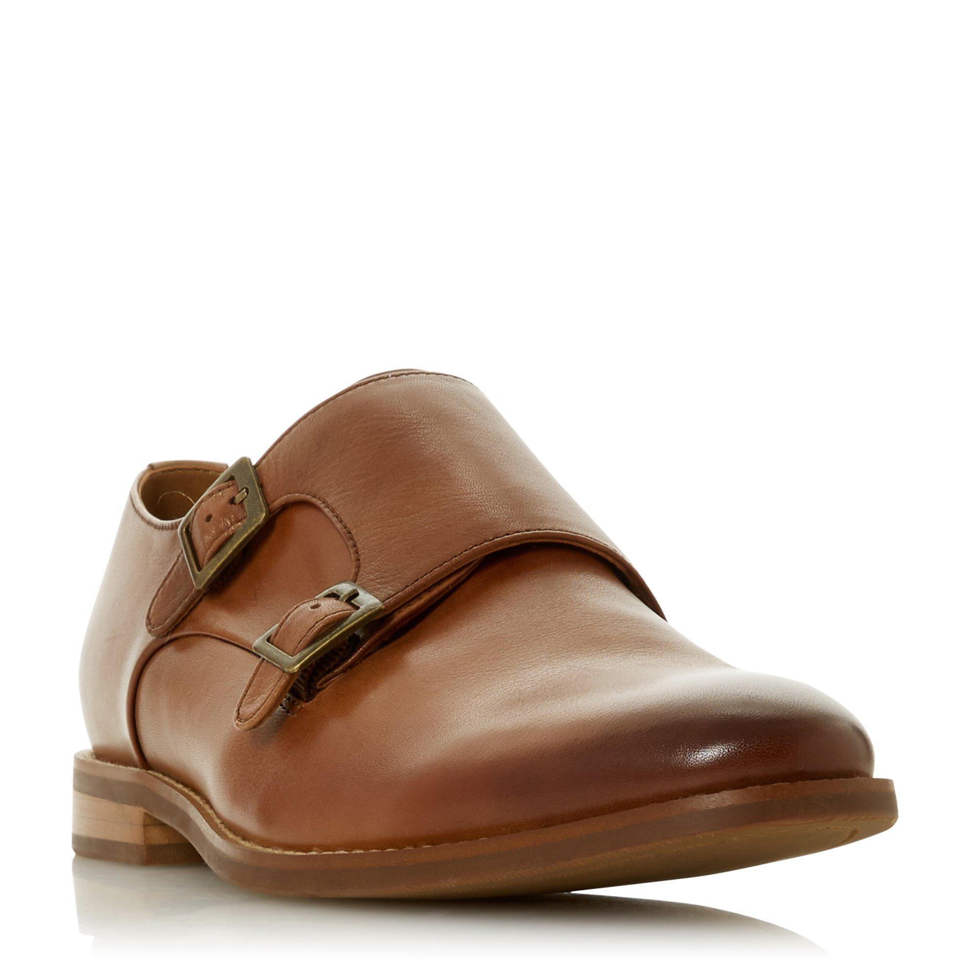 Dune Stowmarket Double Buckle Monk Shoes in Tan (Brown) for Men Save