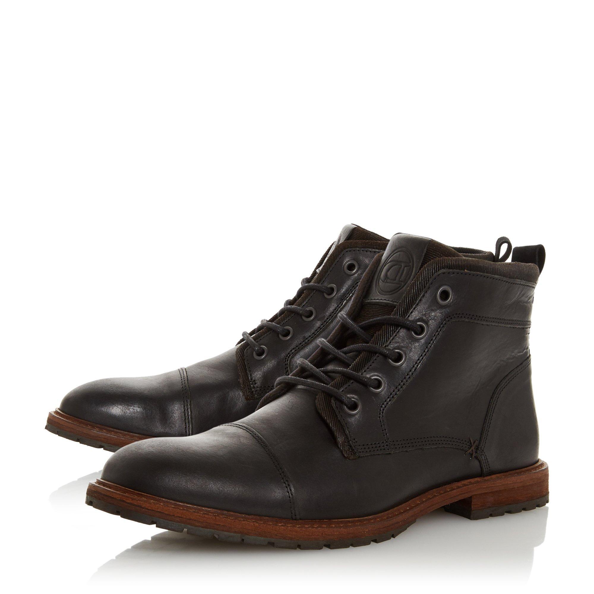 Dune Crawshaw Leather Chukka Boots in Black for Men - Lyst