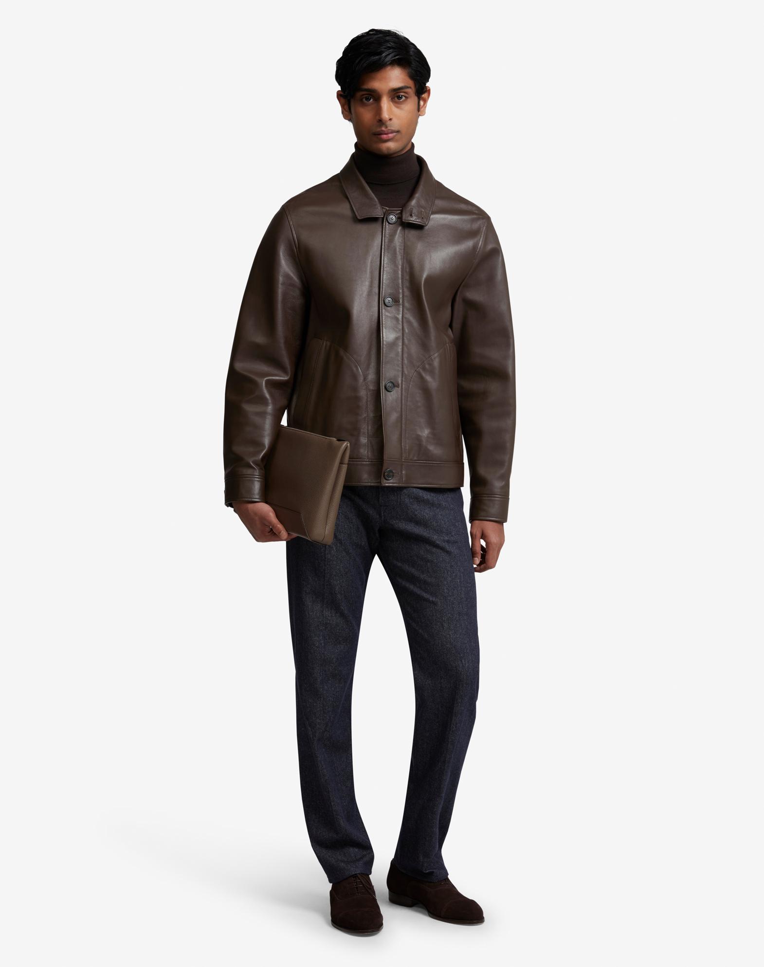 Dunhill leather shirt online