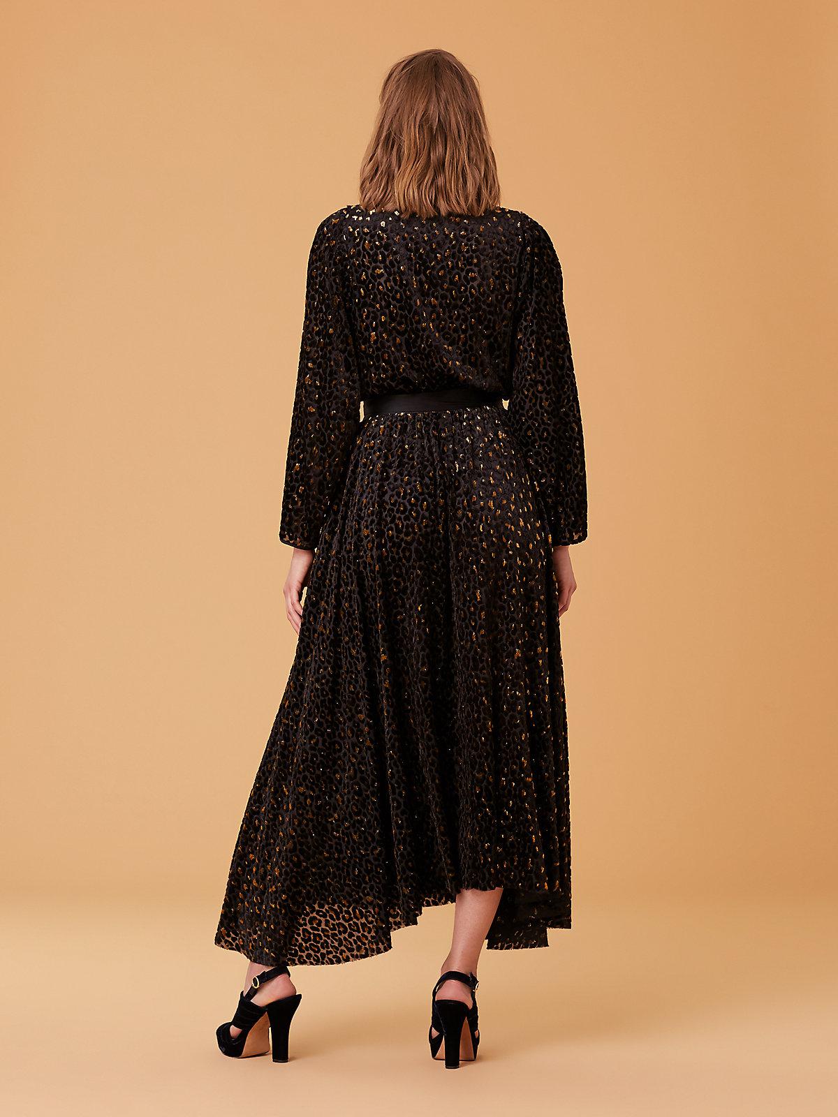 dvf animal devore wrap dress