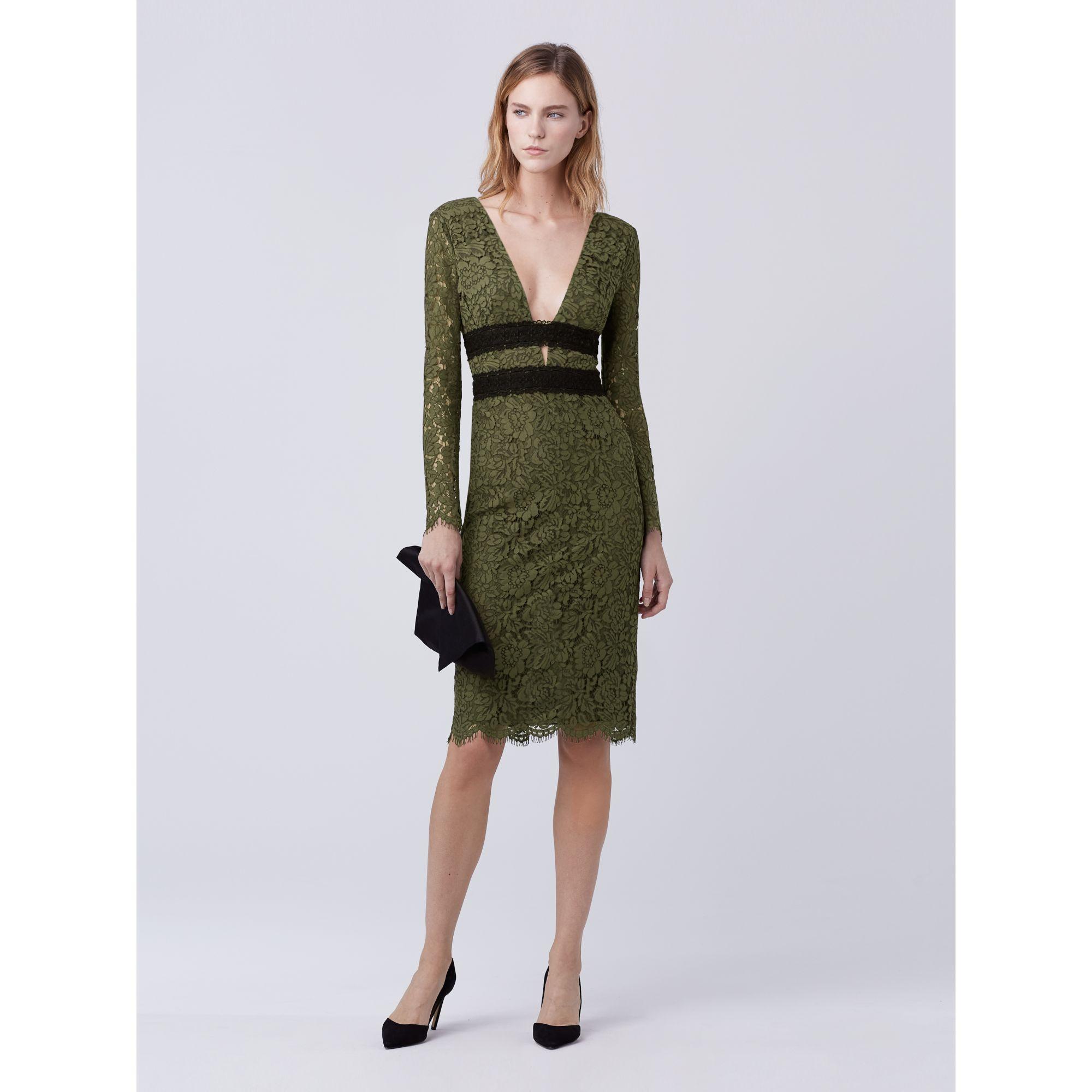 Diane von Furstenberg Dvf Viera Lace Dress in Black Lyst