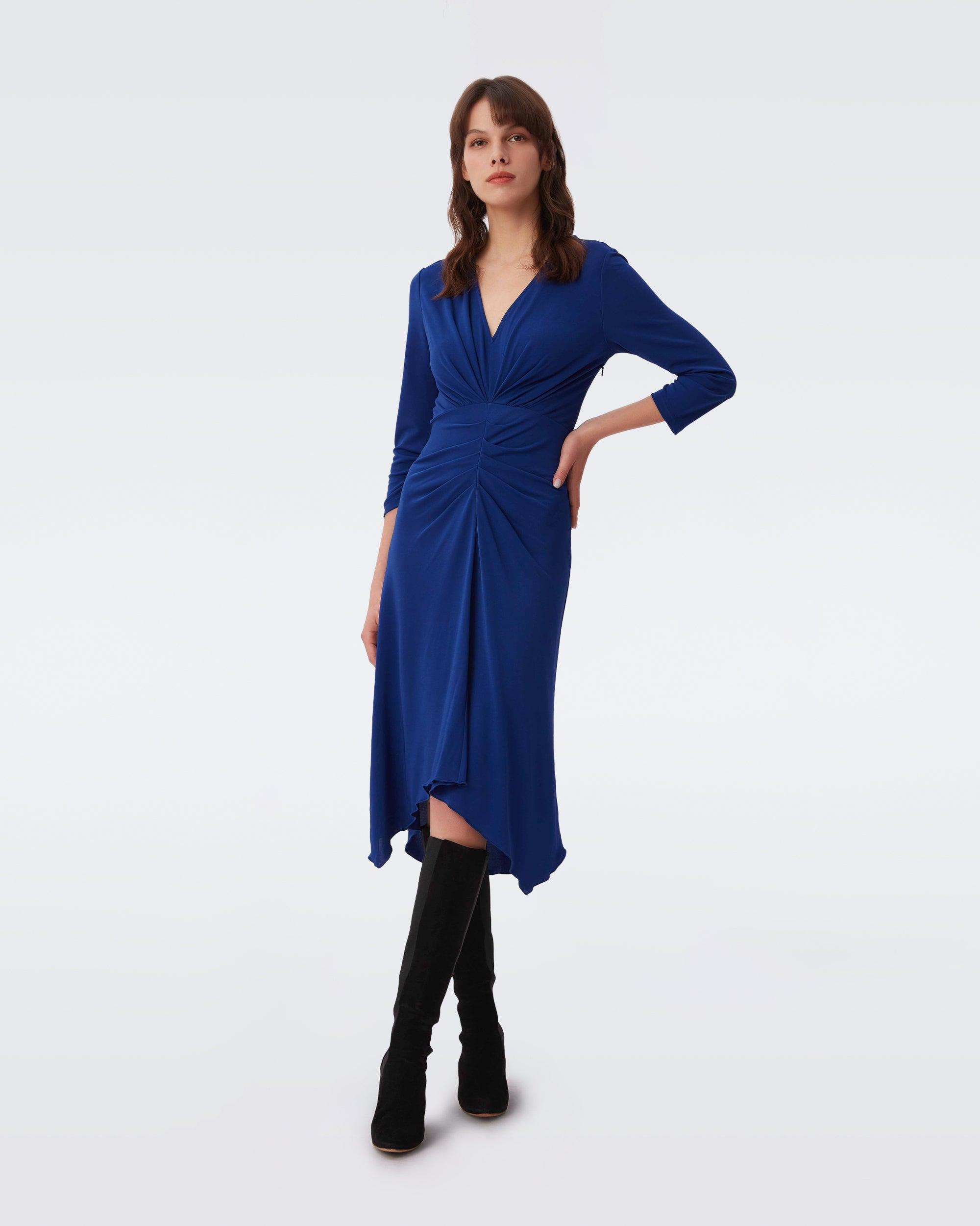 Diane von Furstenberg Lilac Matte Jersey Dress By Diane Von Furstenberg in  Blue | Lyst