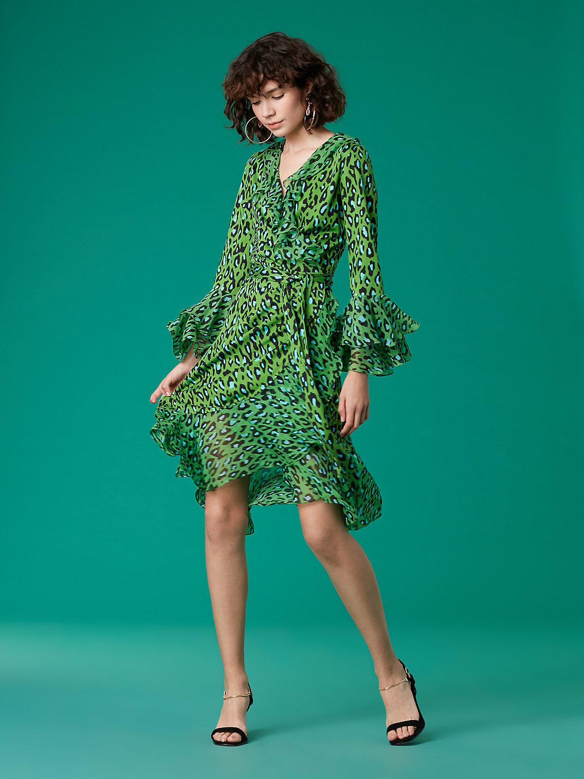 diane von furstenberg green dress