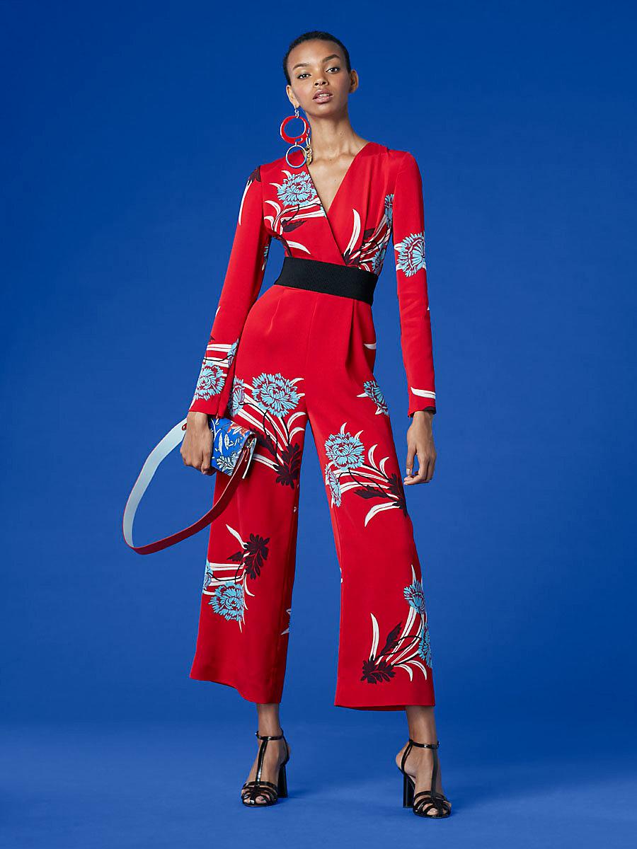 diane von furstenberg red jumpsuit