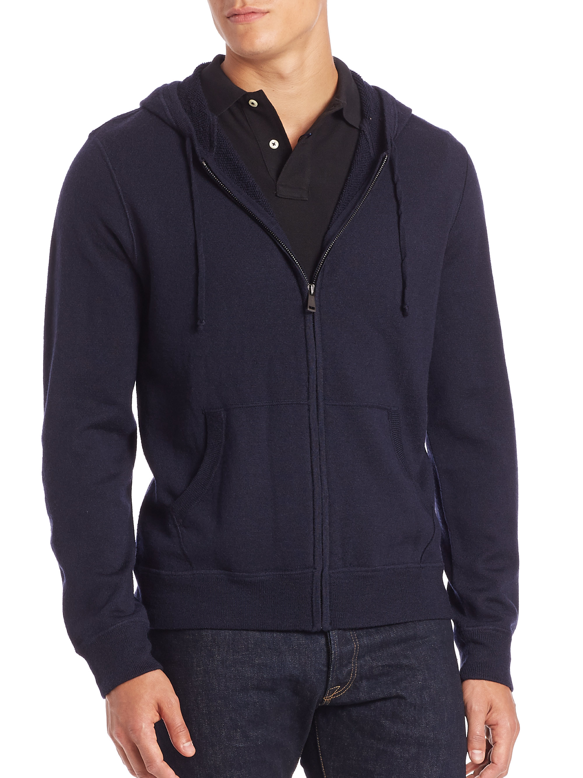 merino full zip hoodie