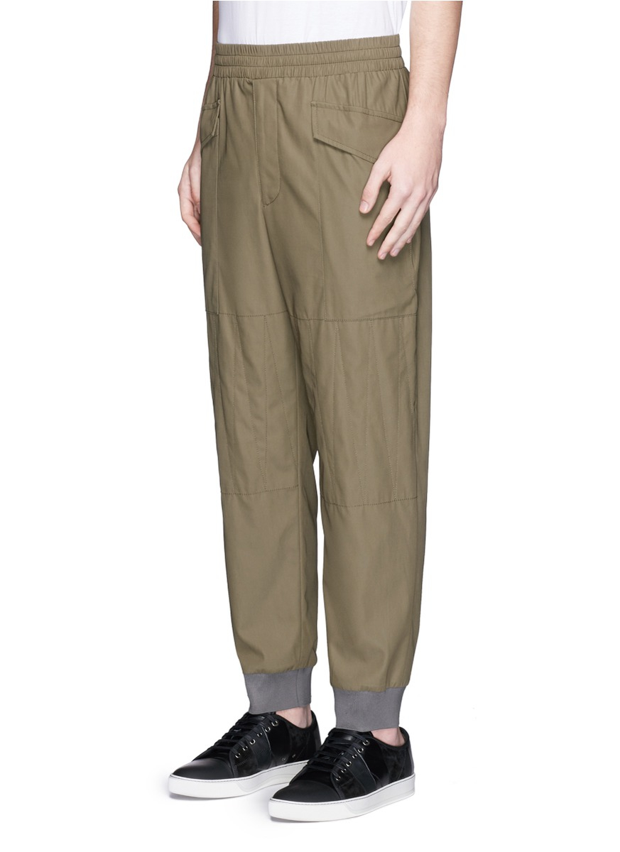 3.1 Phillip Lim Button Flap Pocket Cotton Cargo Pants in Green for Men ...