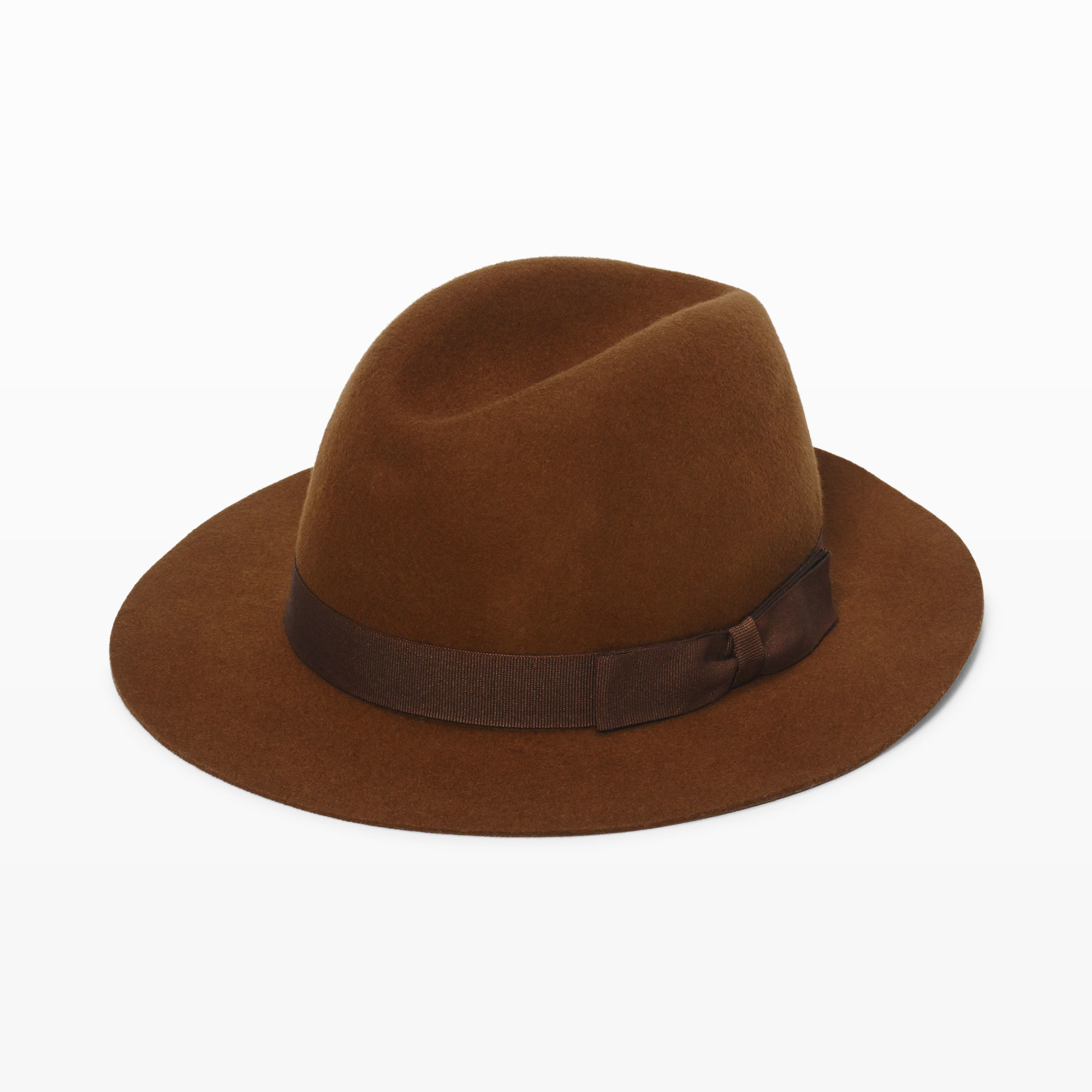 a brown hat