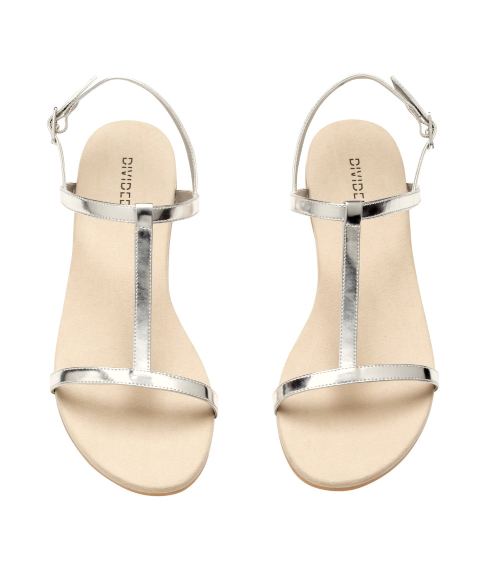 h&m silver sandals
