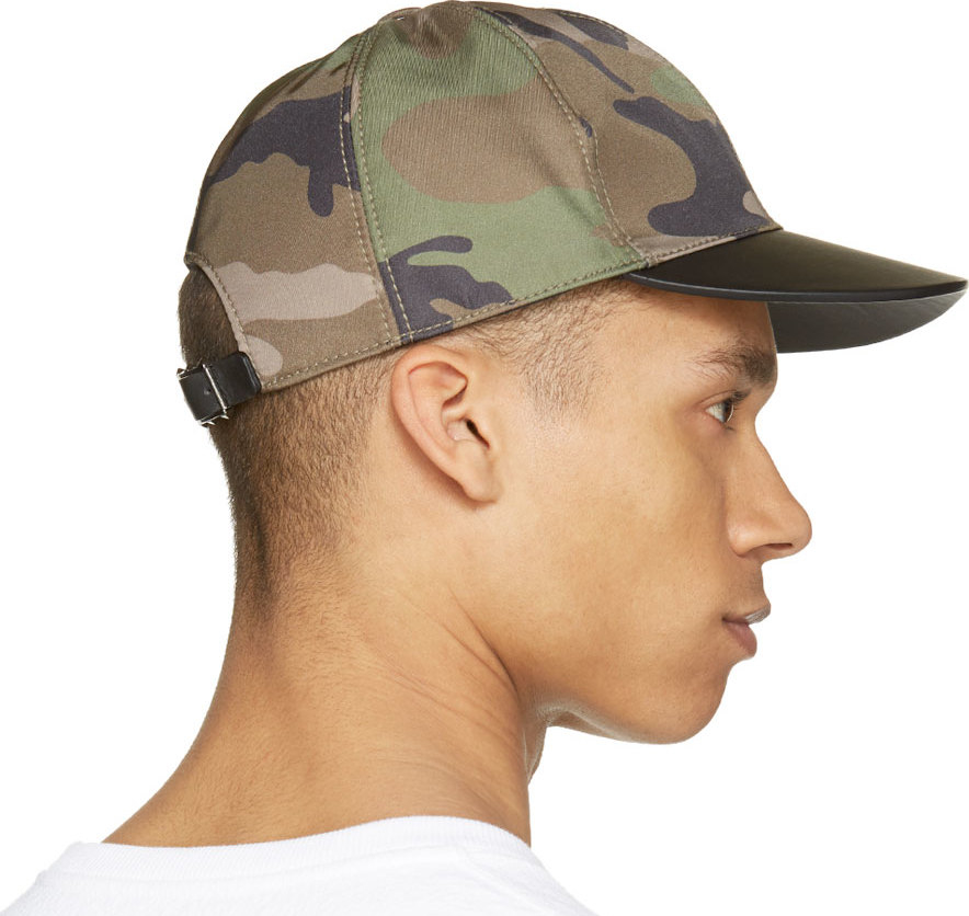 Valentino Green Camouflage Cap for Men - Lyst