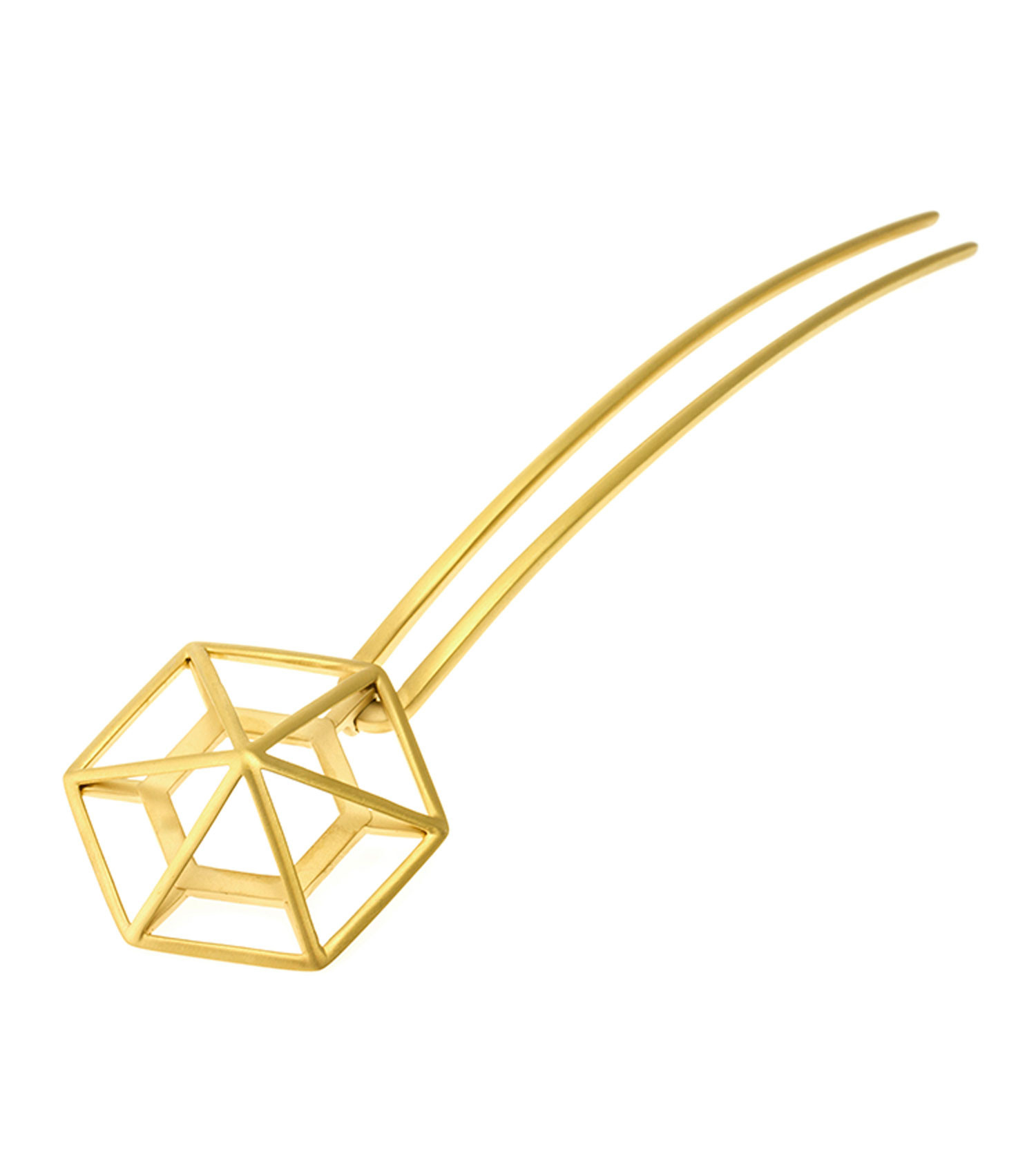 Colette Malouf Metal Hexagon Hairpin in Gold (Satin Gold) | Lyst