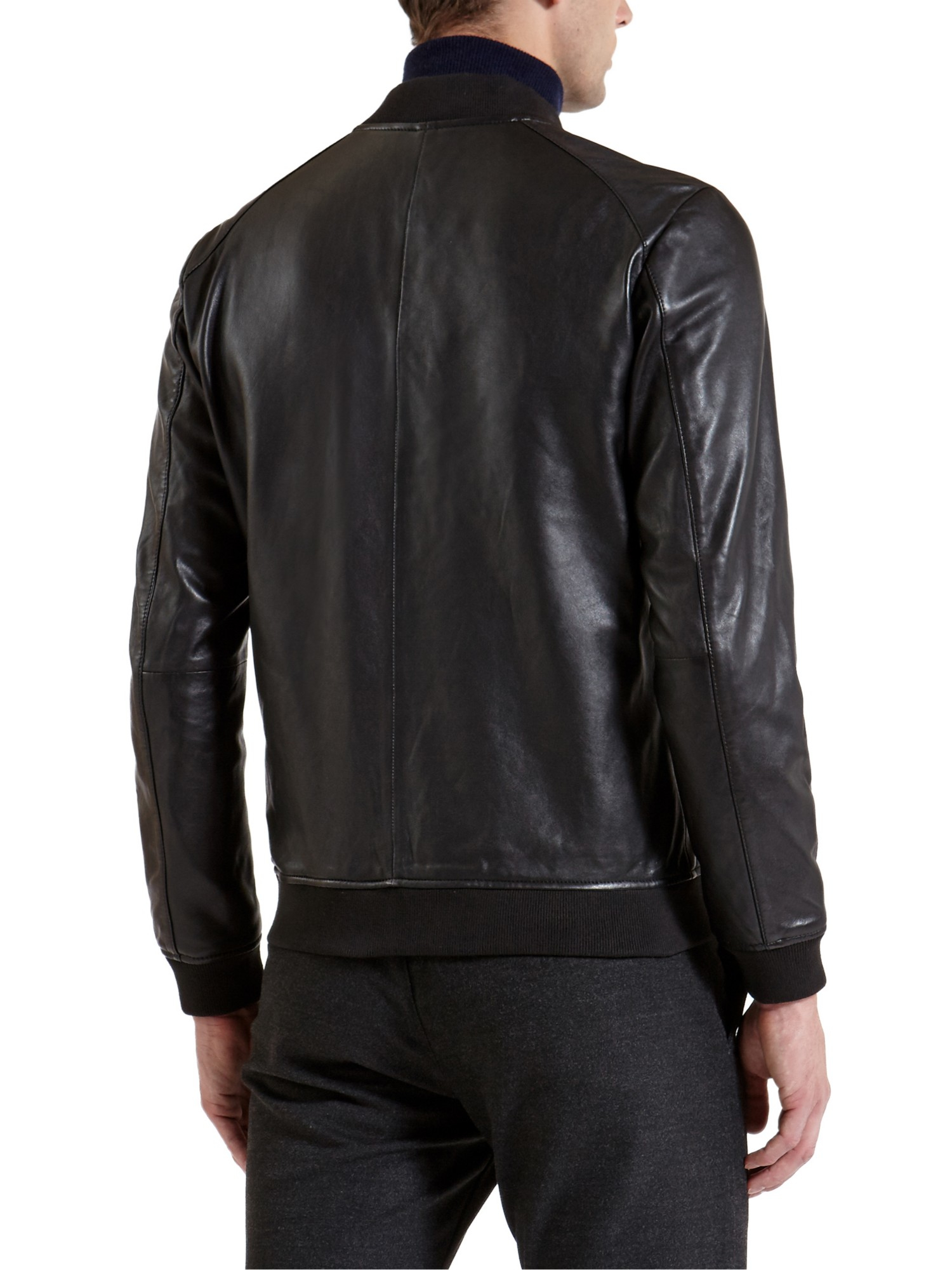 ted baker leather bomber jacket