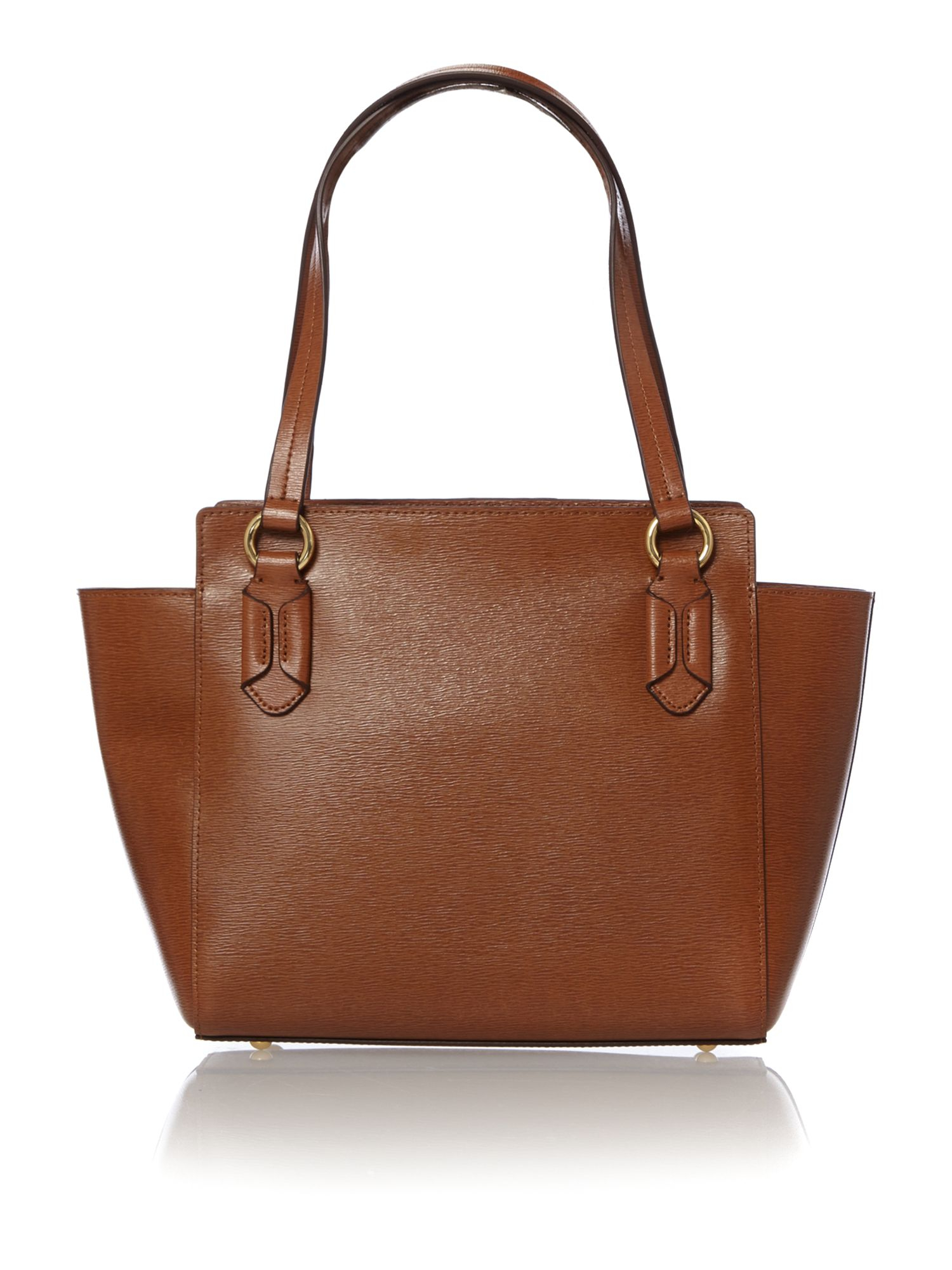 Lauren by ralph lauren Tate Tan Tote Shoulder Bag in Brown | Lyst