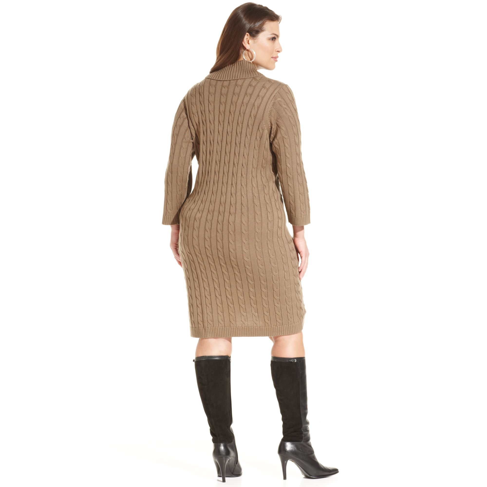 Cable Knit Sweater Dress ...