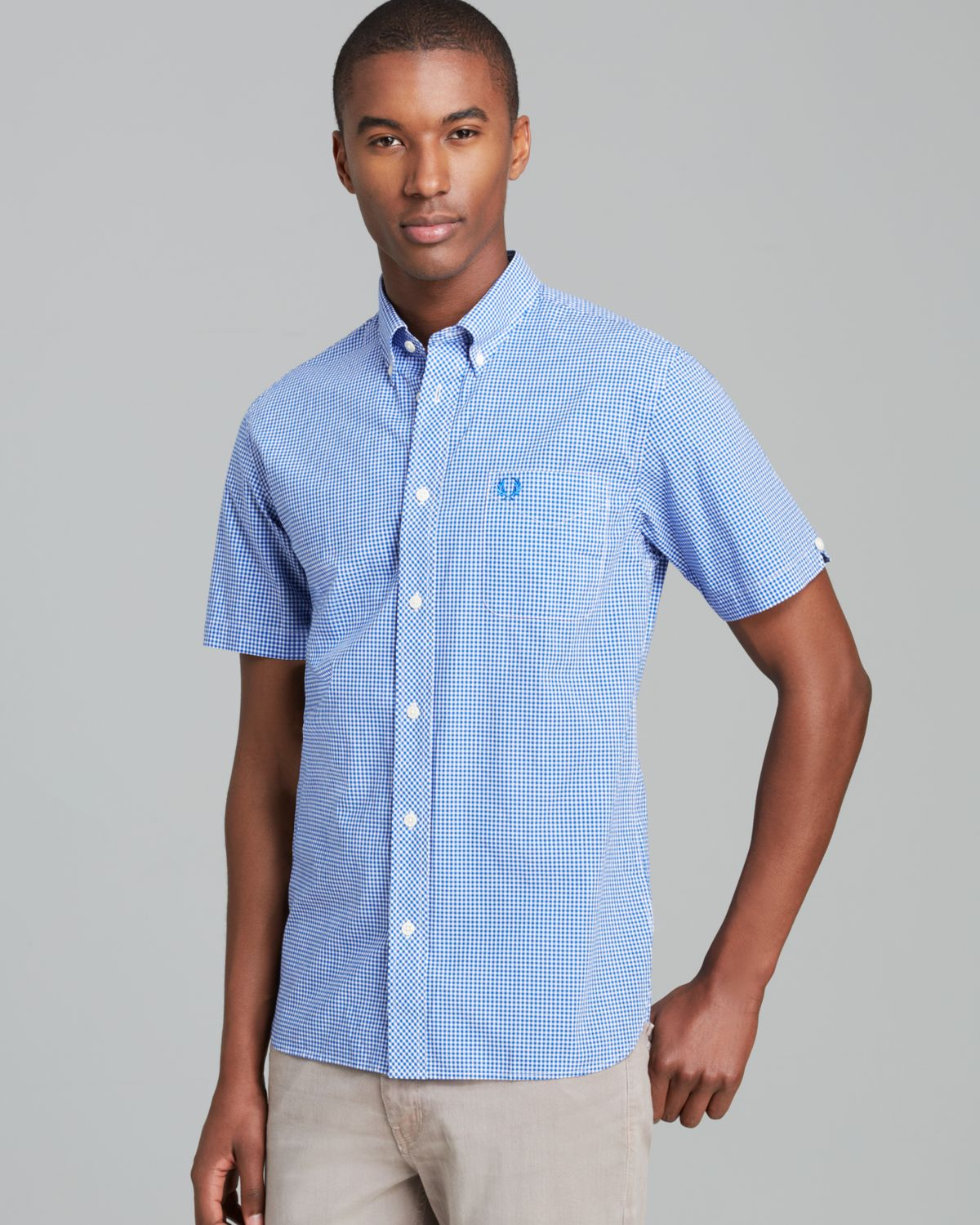 Fred Perry Gingham Shirt Short Sleeve 