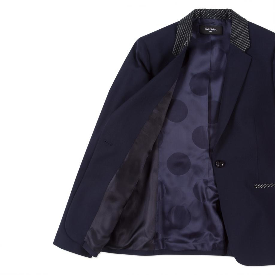 navy wool blazer womens