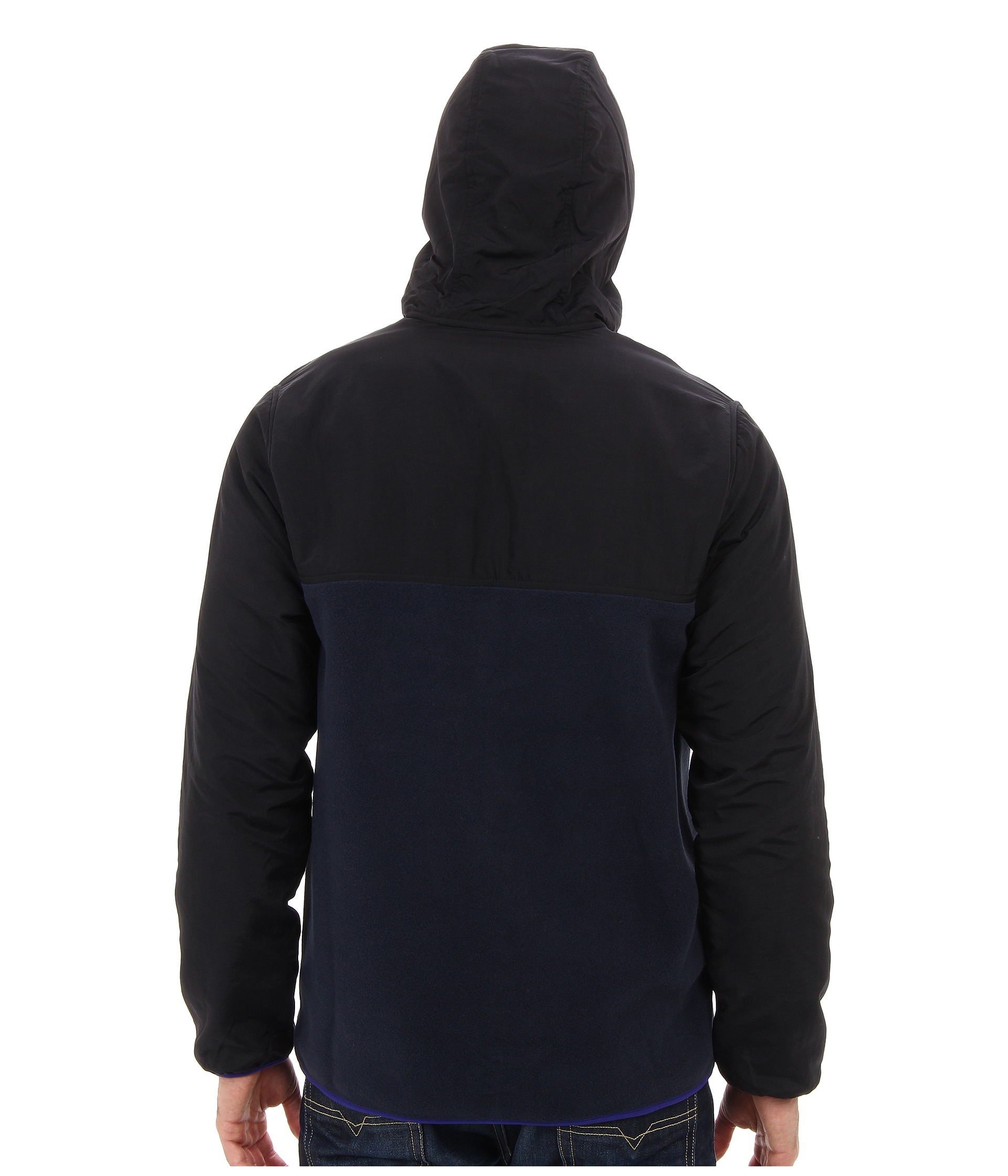Patagonia Shelled Synch Snap-T Hoodie in Black for Men | Lyst