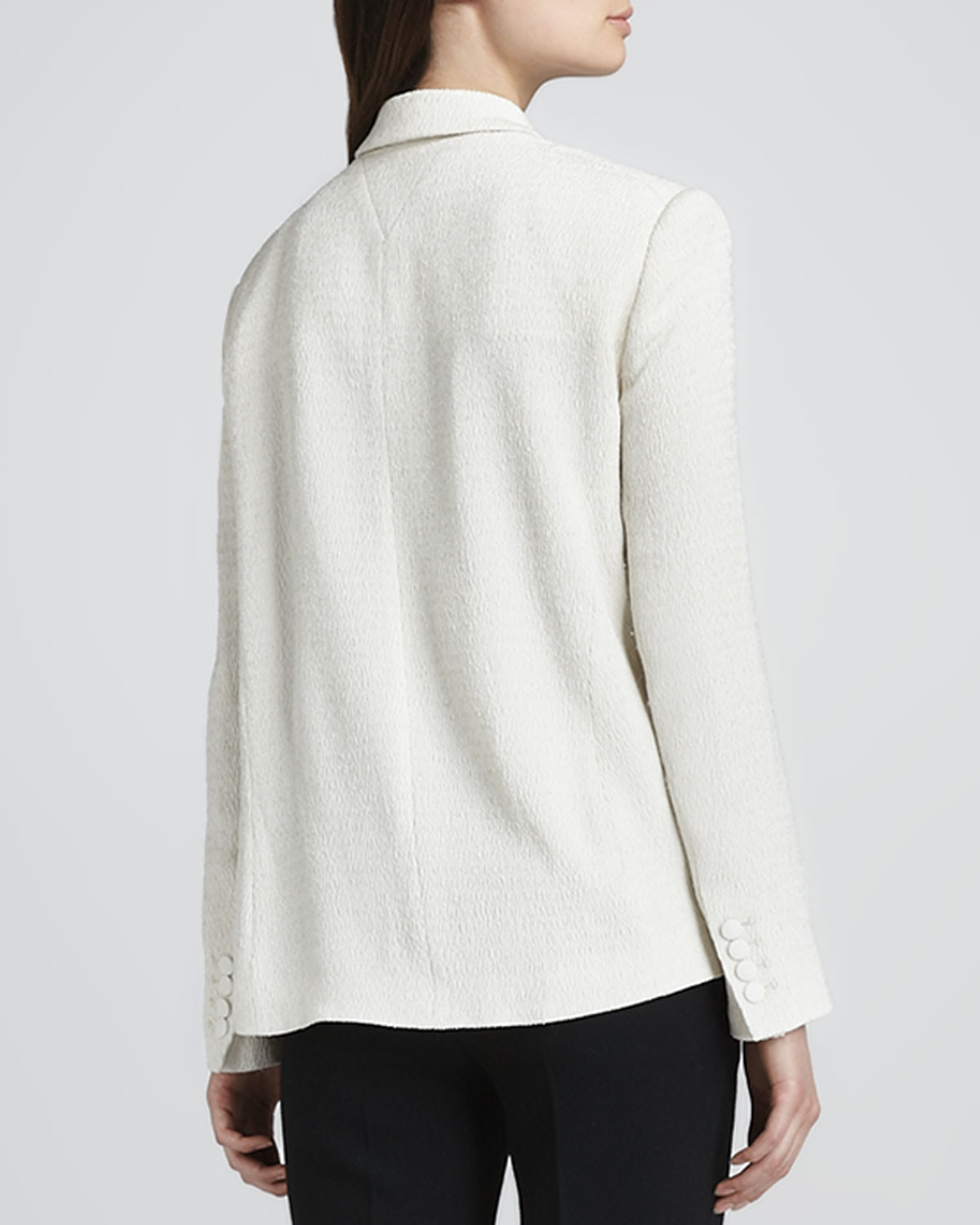 Lyst - Theyskens' Theory Jousse Textured Oversize Jacket in White