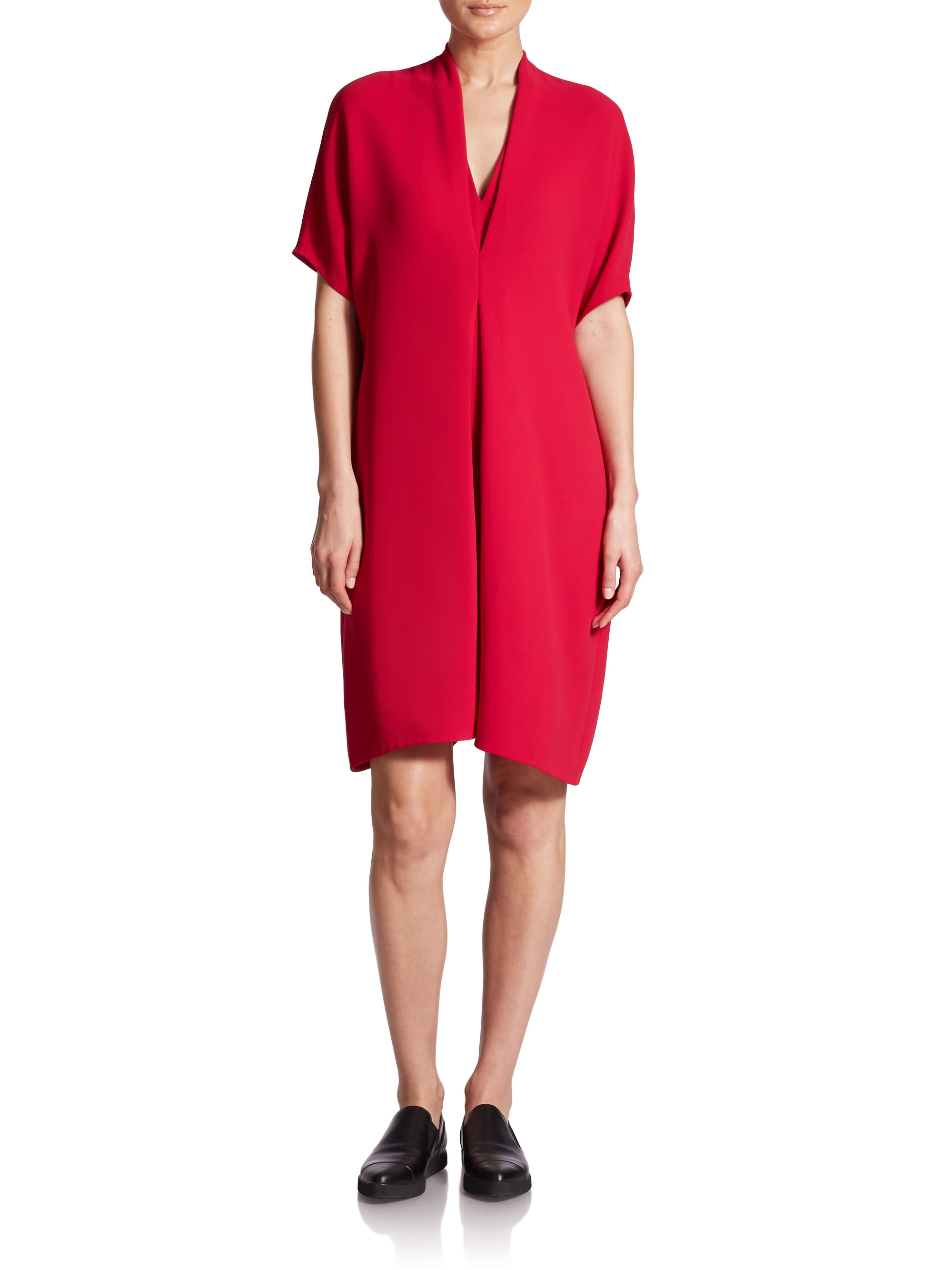 vince red dress
