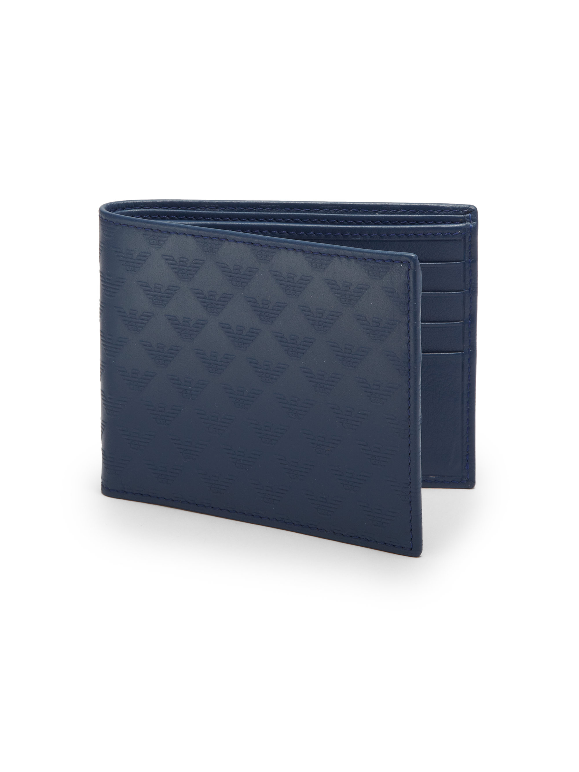 emporio armani men's wallets leather