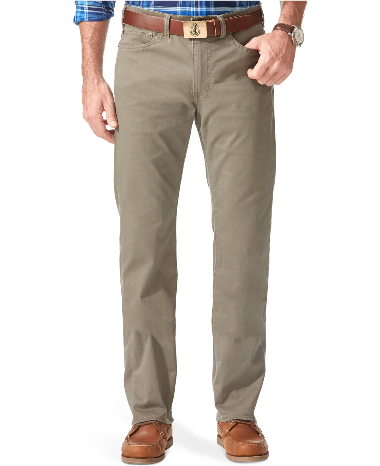 Dockers D2 Straight Fit 5-pocket Flat Front Pants in Gray for Men ...