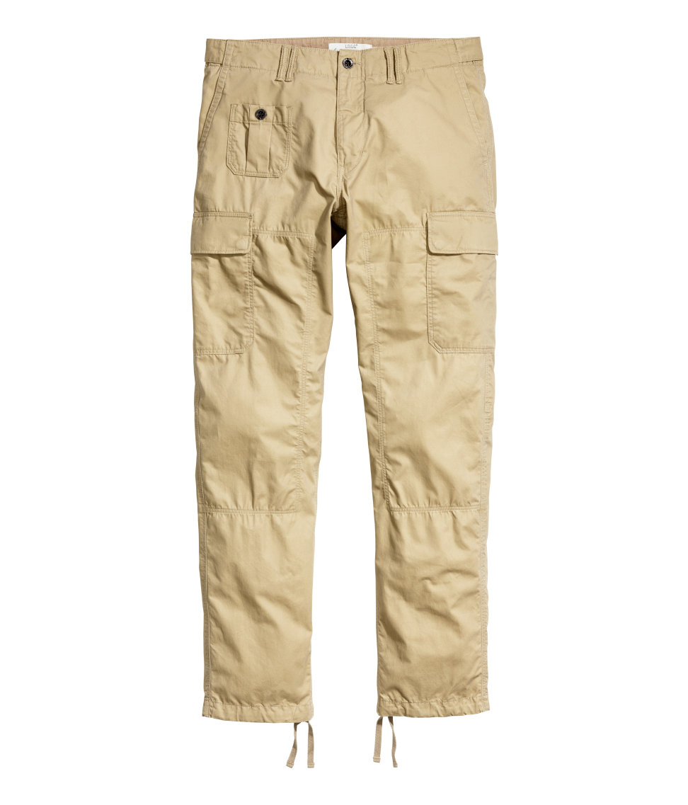 H&M Cargo Pants in Beige (Natural) for Men - Lyst