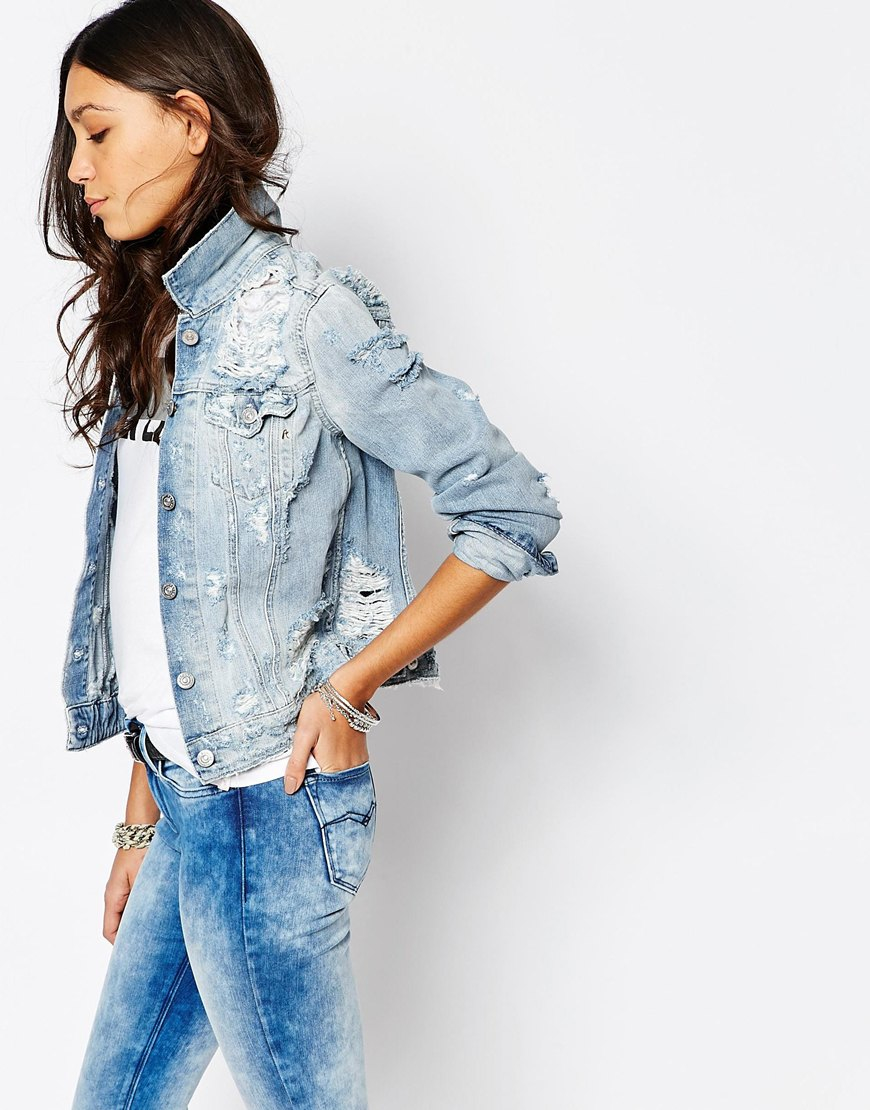 replay denim jacket womens