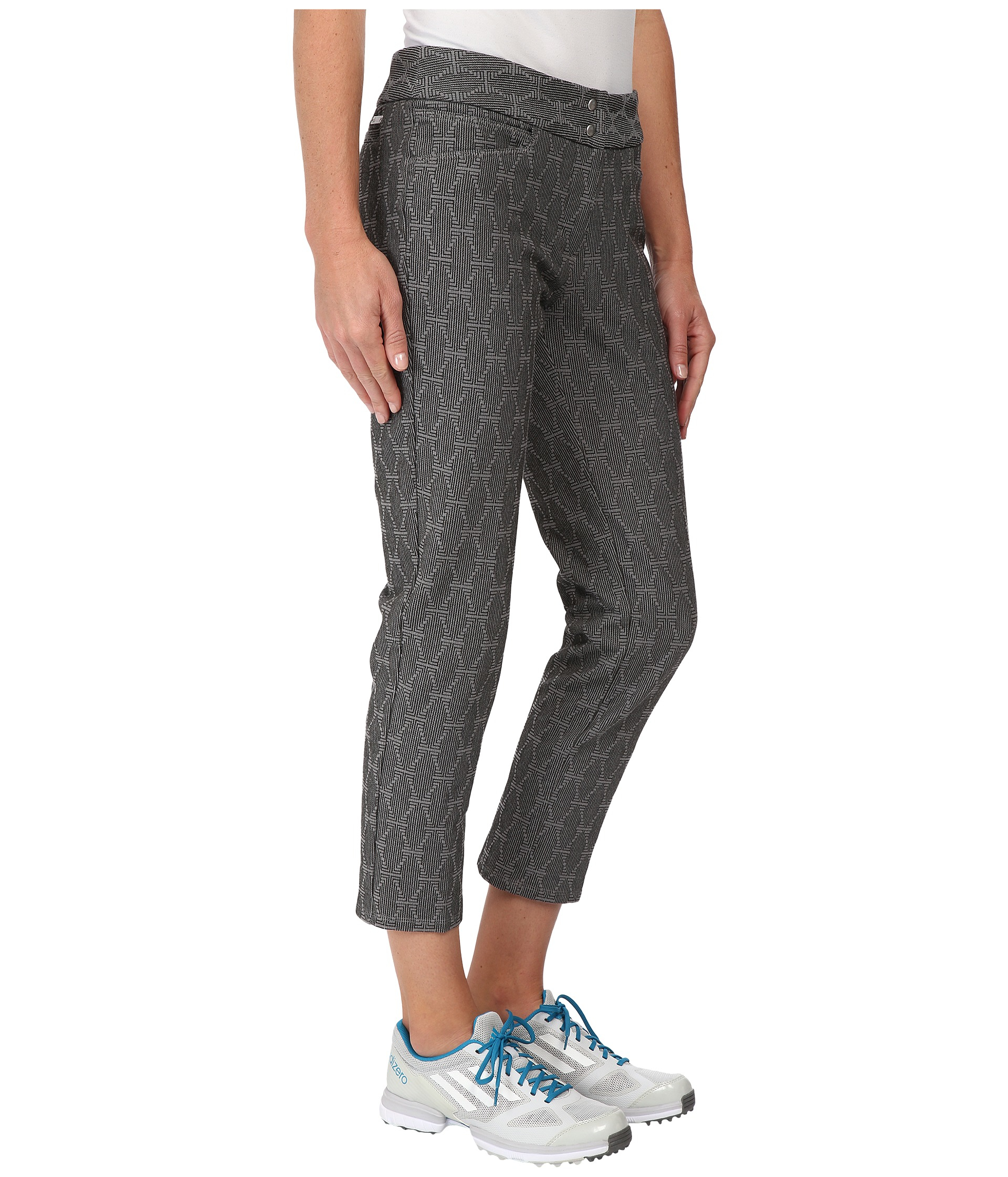adidas Advance Brocade Pull On Ankle Pants in Gray | Lyst