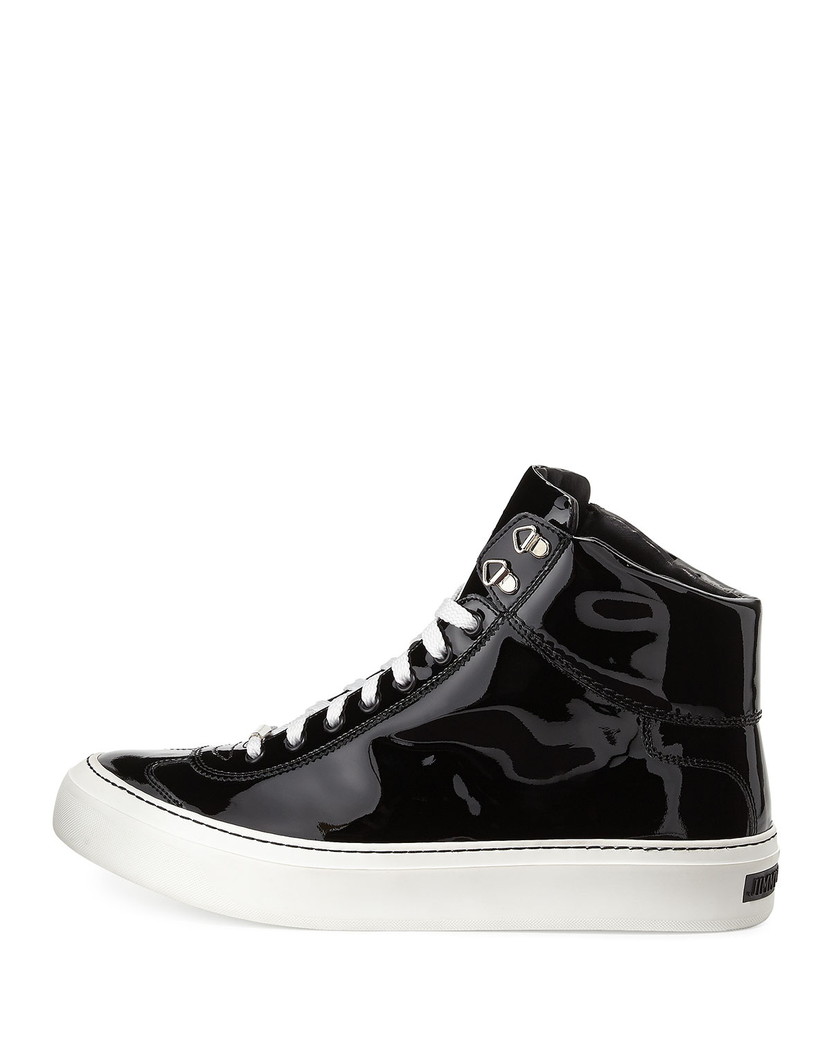 Lyst - Jimmy Choo Argyle Patent Leather Hightop Sneaker in Black for Men