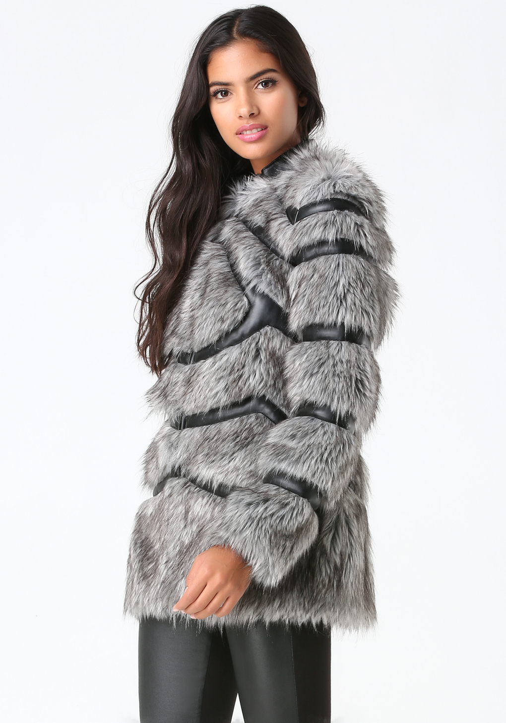 Bebe faux fur jacket Outlet