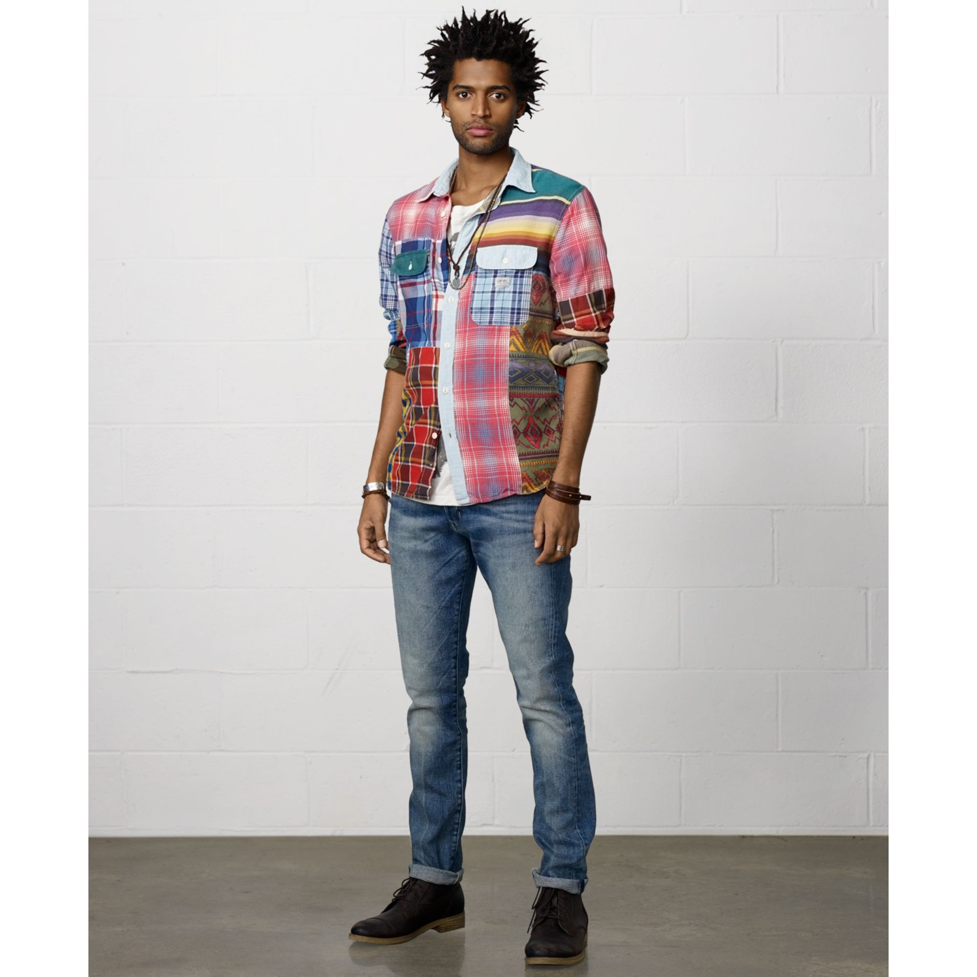 Denim & Supply Ralph Lauren Patchwork Shirt for Men - Lyst