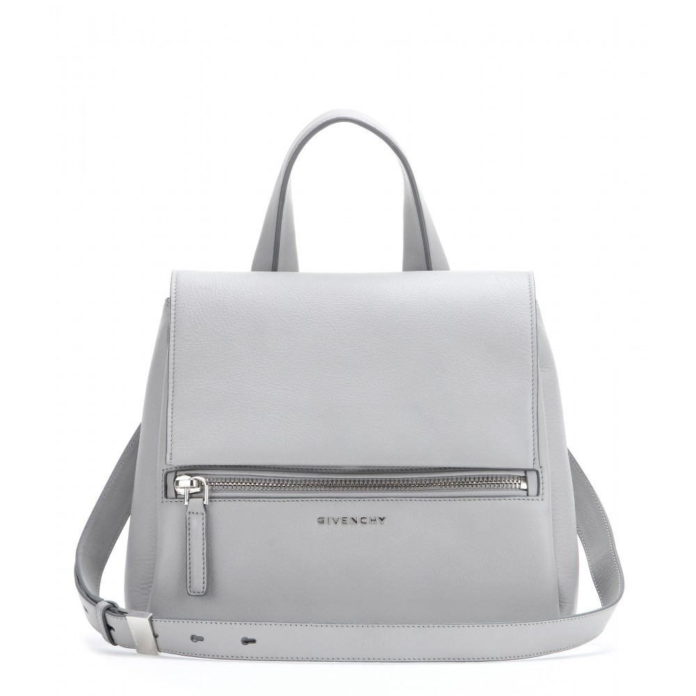 Givenchy Pandora Small Leather Shoulder Bag in White (pearl) | Lyst