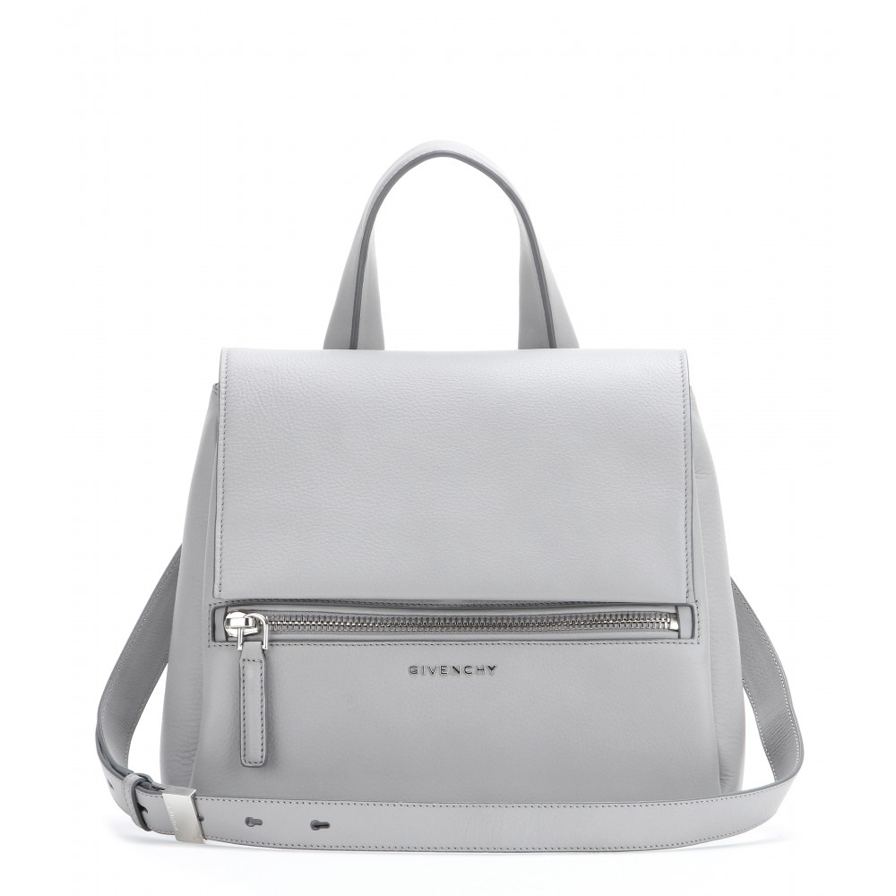 Givenchy Pandora Small Leather Shoulder Bag in White (pearl) Lyst