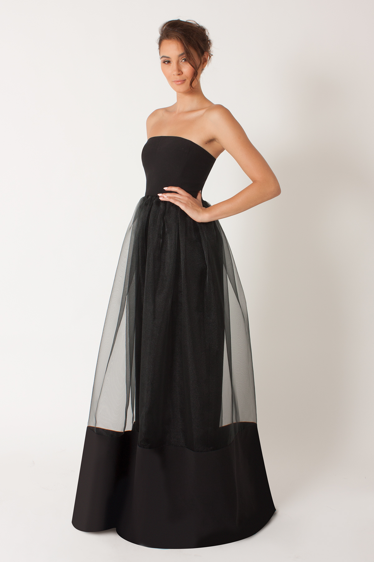 black halo gown