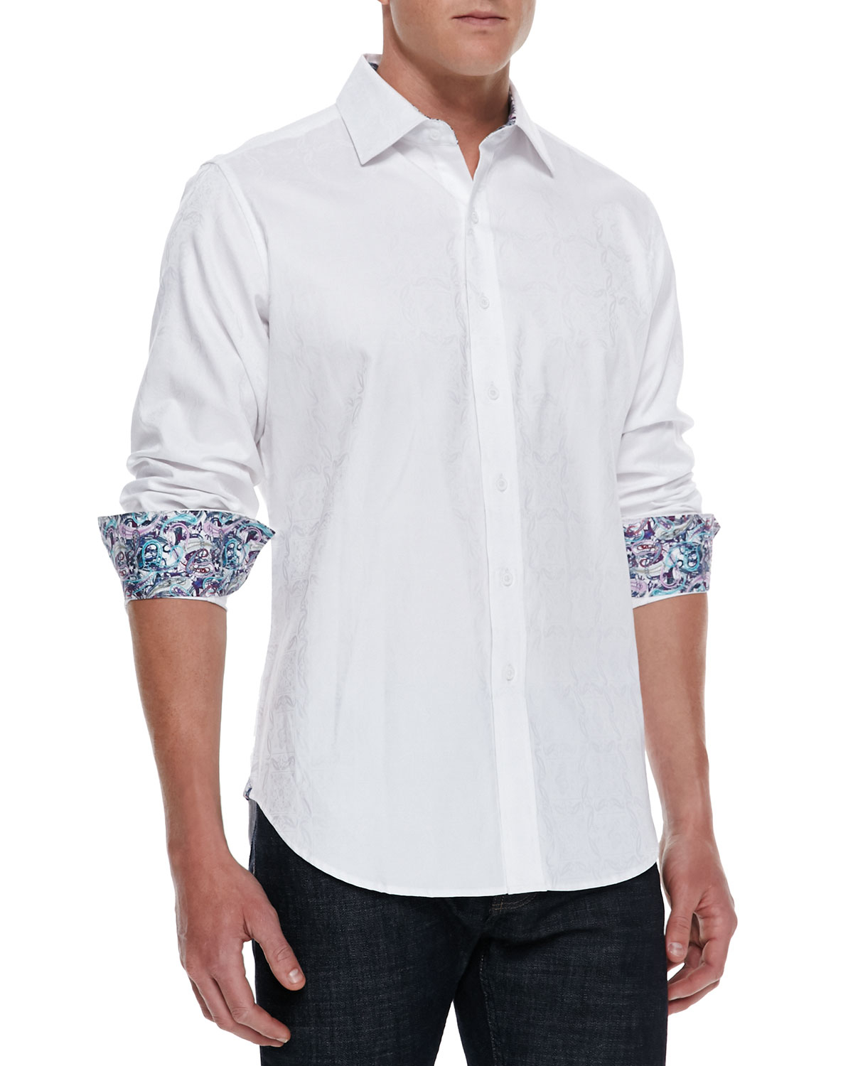 robert graham white dress shirt