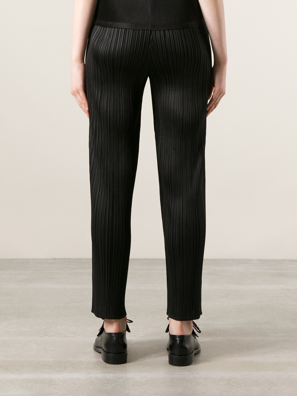 Pleats please issey miyake Highwaisted Trousers in Black Lyst