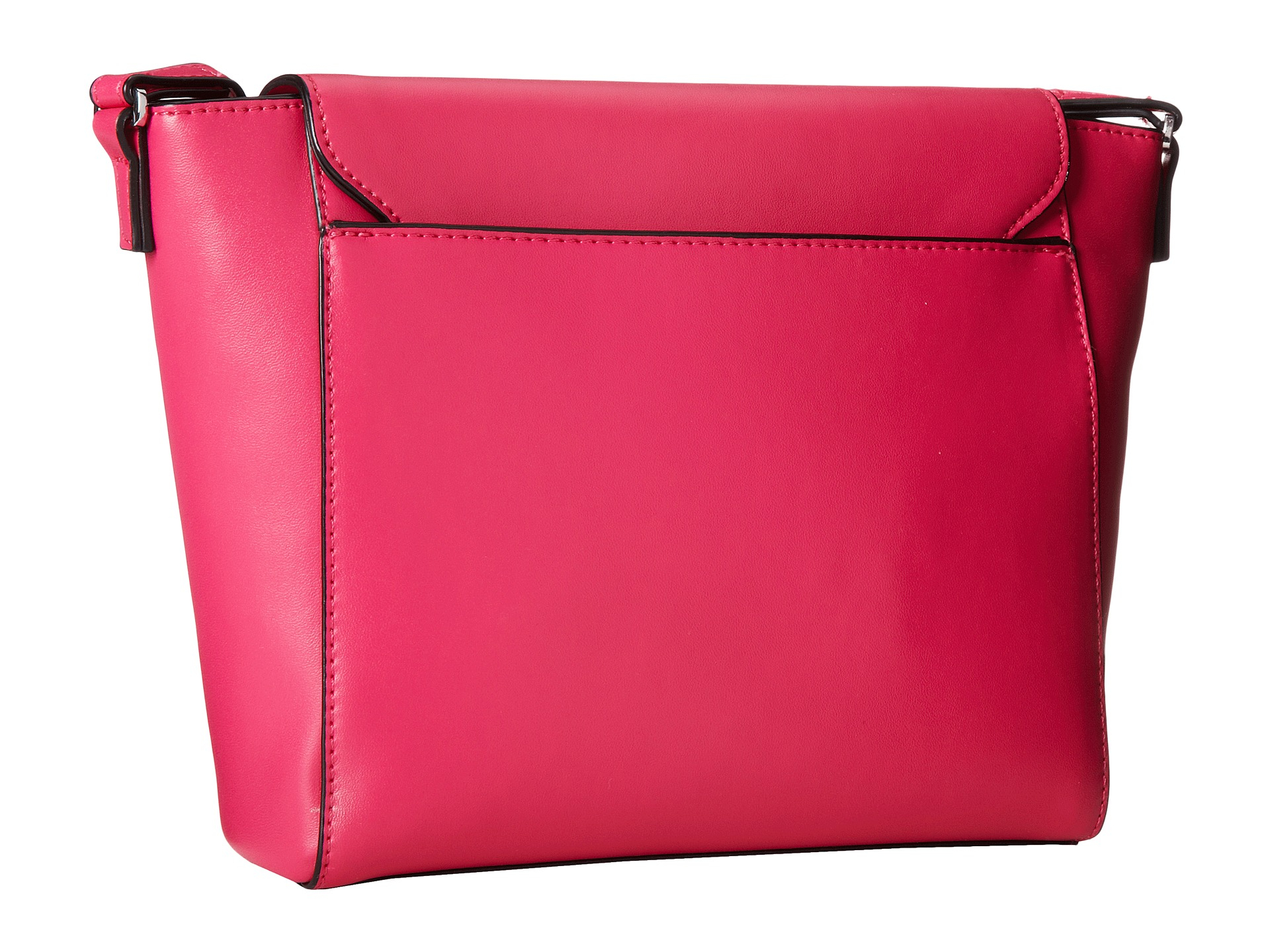 Vera bradley Solid Pu Flap Crossbody in Pink Lyst