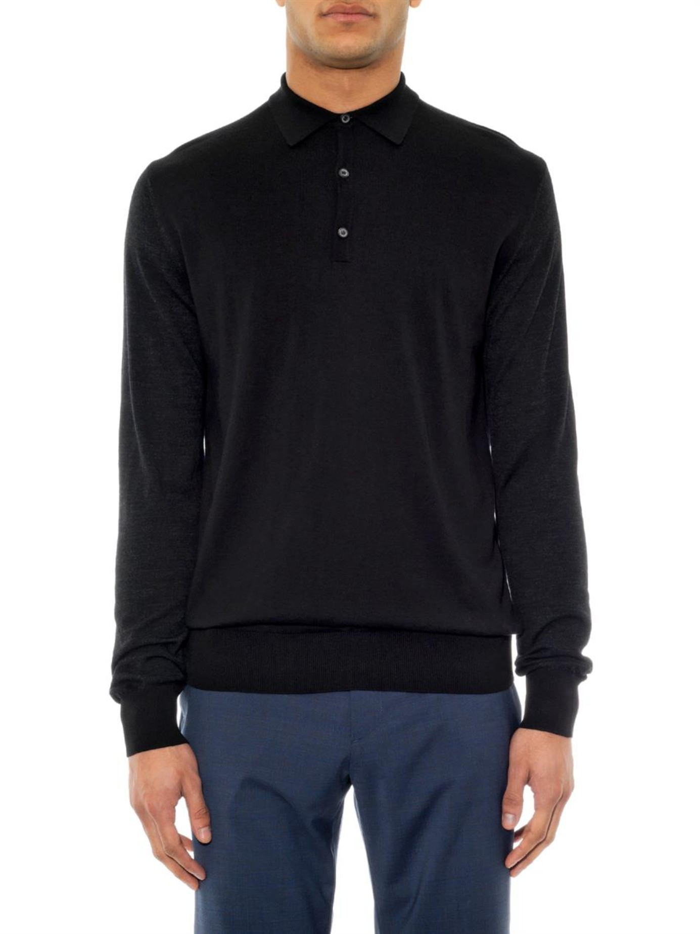 lanvin long sleeve polo