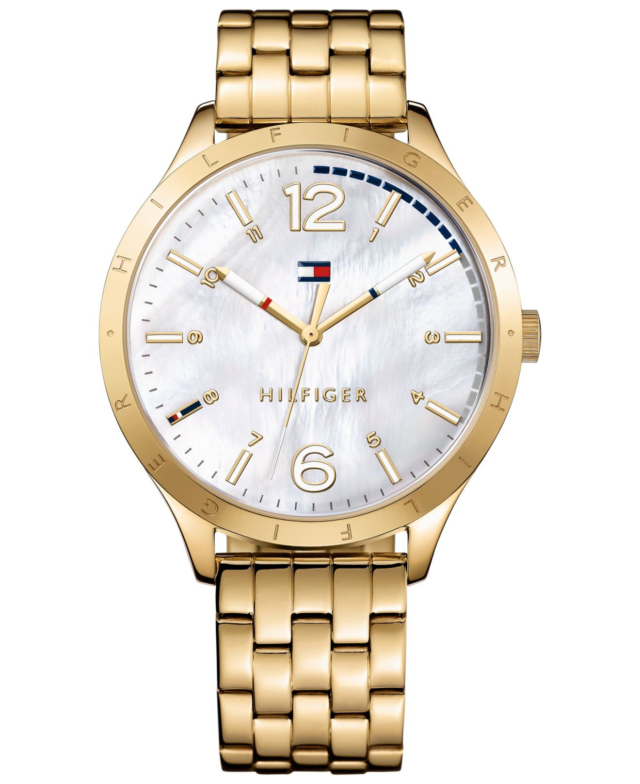 tommy hilfiger gold tone watch