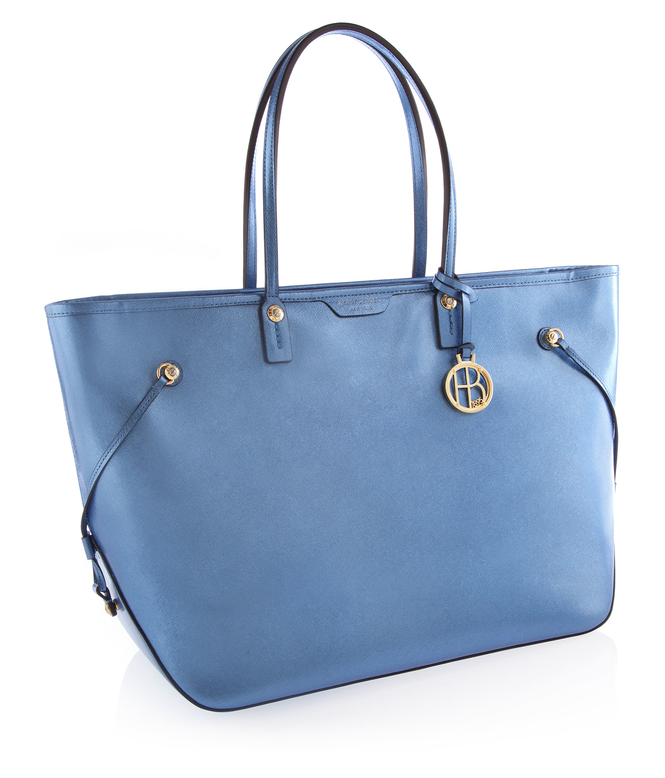 Henri bendel West 57Th Xl E/W Metallic Tote in Blue Lyst