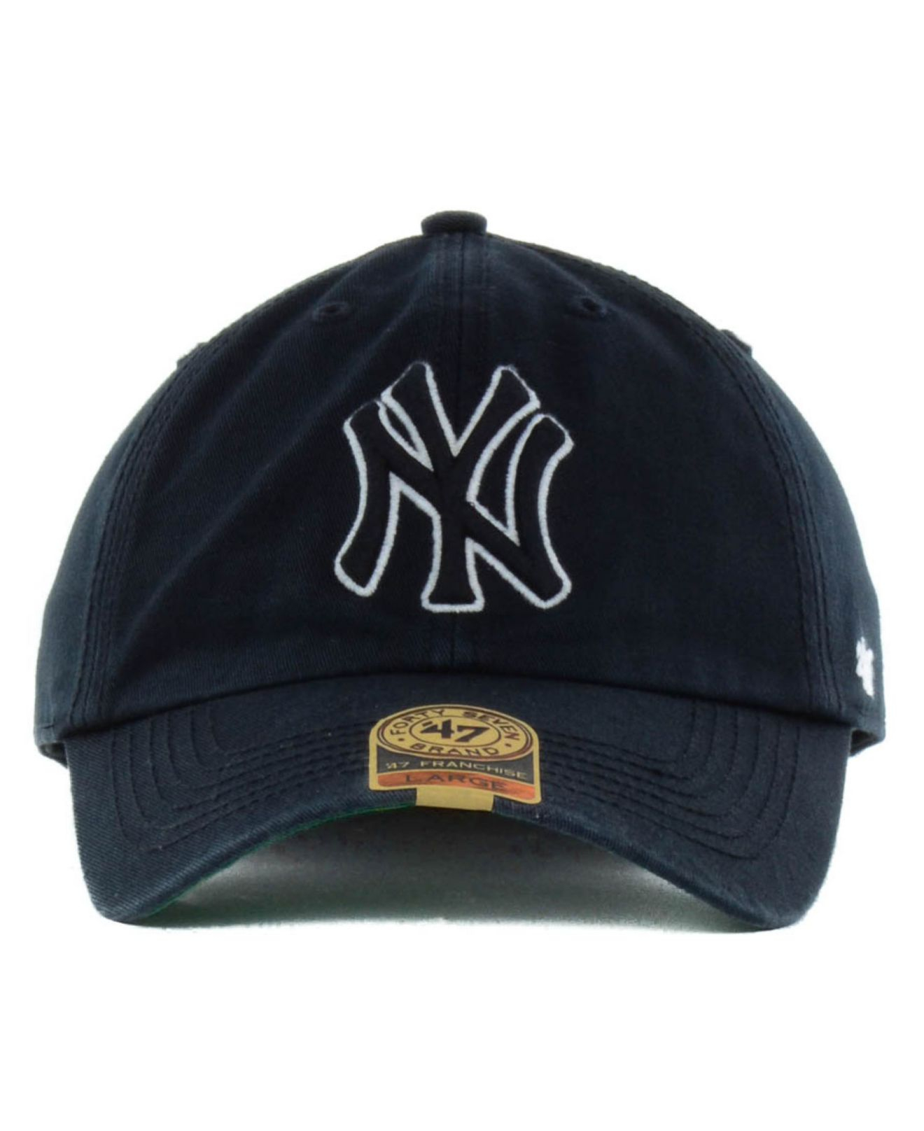 47 Brand New York Yankees Black Out Franchise Cap for Men ...