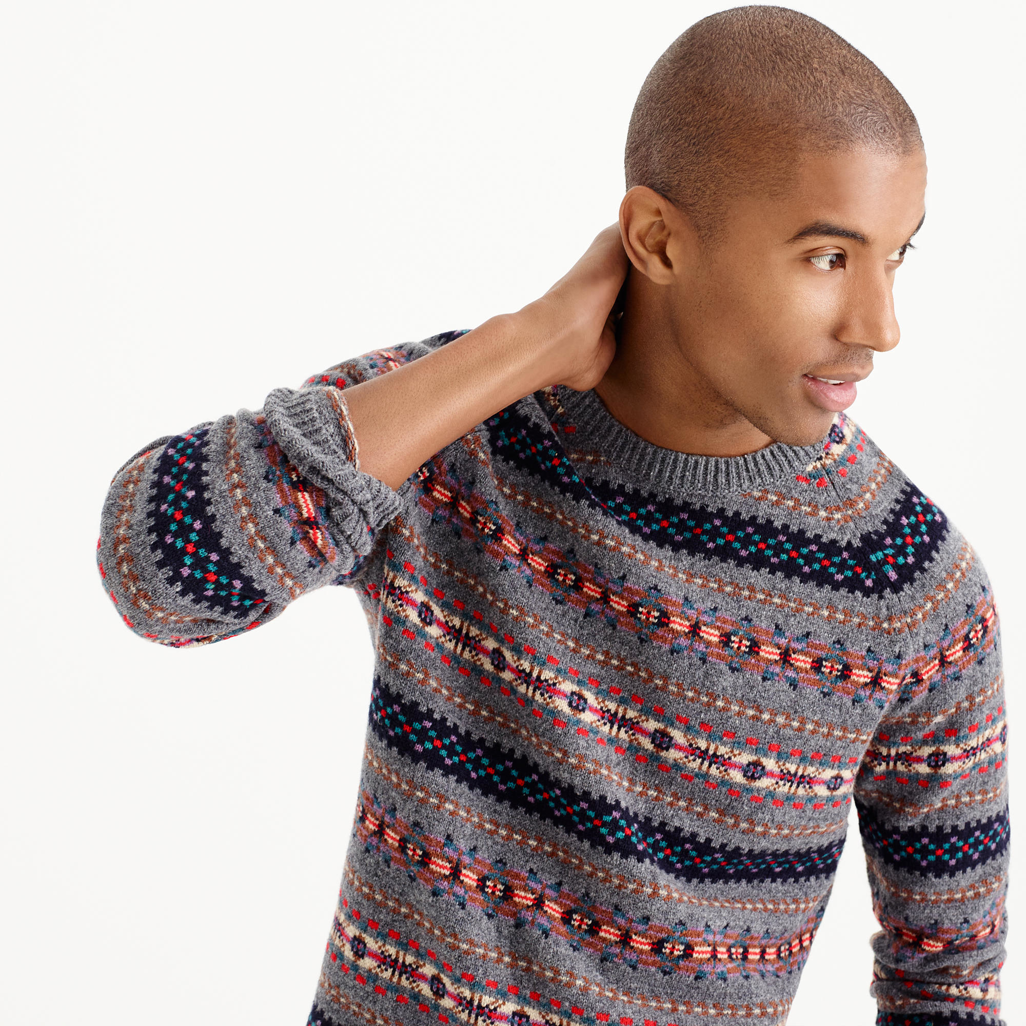 j crew lambswool sweater mens
