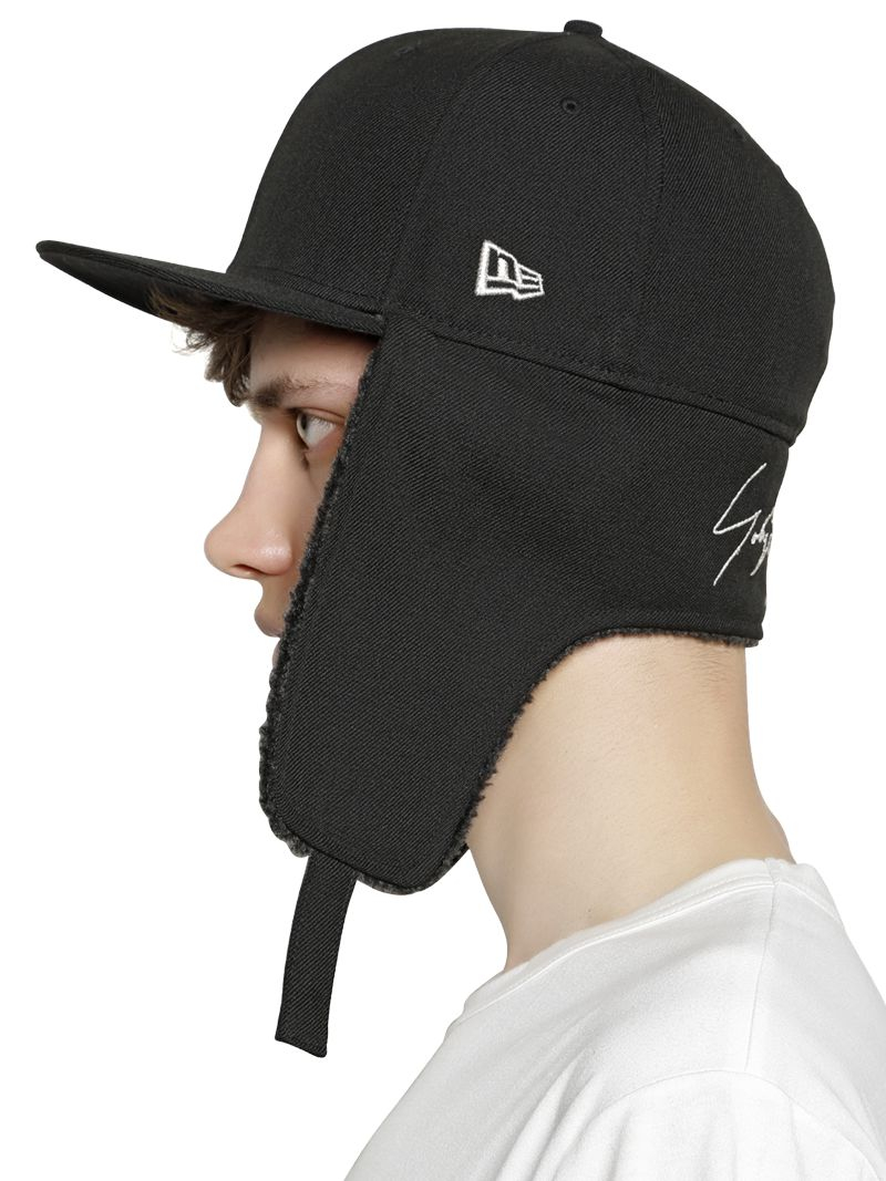 Yohji Yamamoto Wool Baseball Hat With Ear Flaps in Black for Men | Lyst